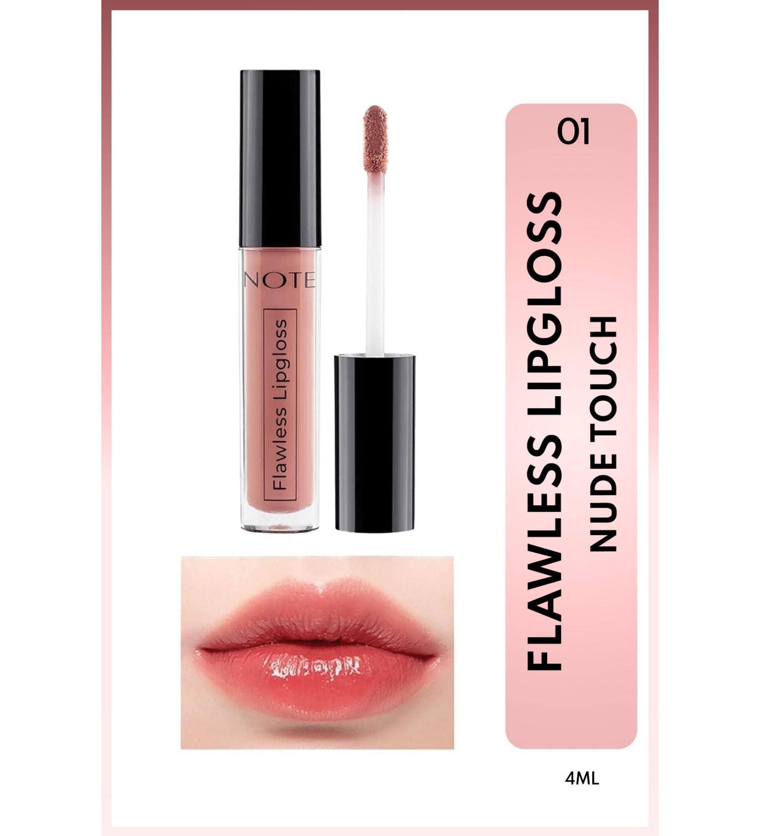 Note Cosmetics Flawless Lipgloss Moisturizing Lip Gloss - 01 Nude Touch - Nude - Buy Online on GoSupps.com