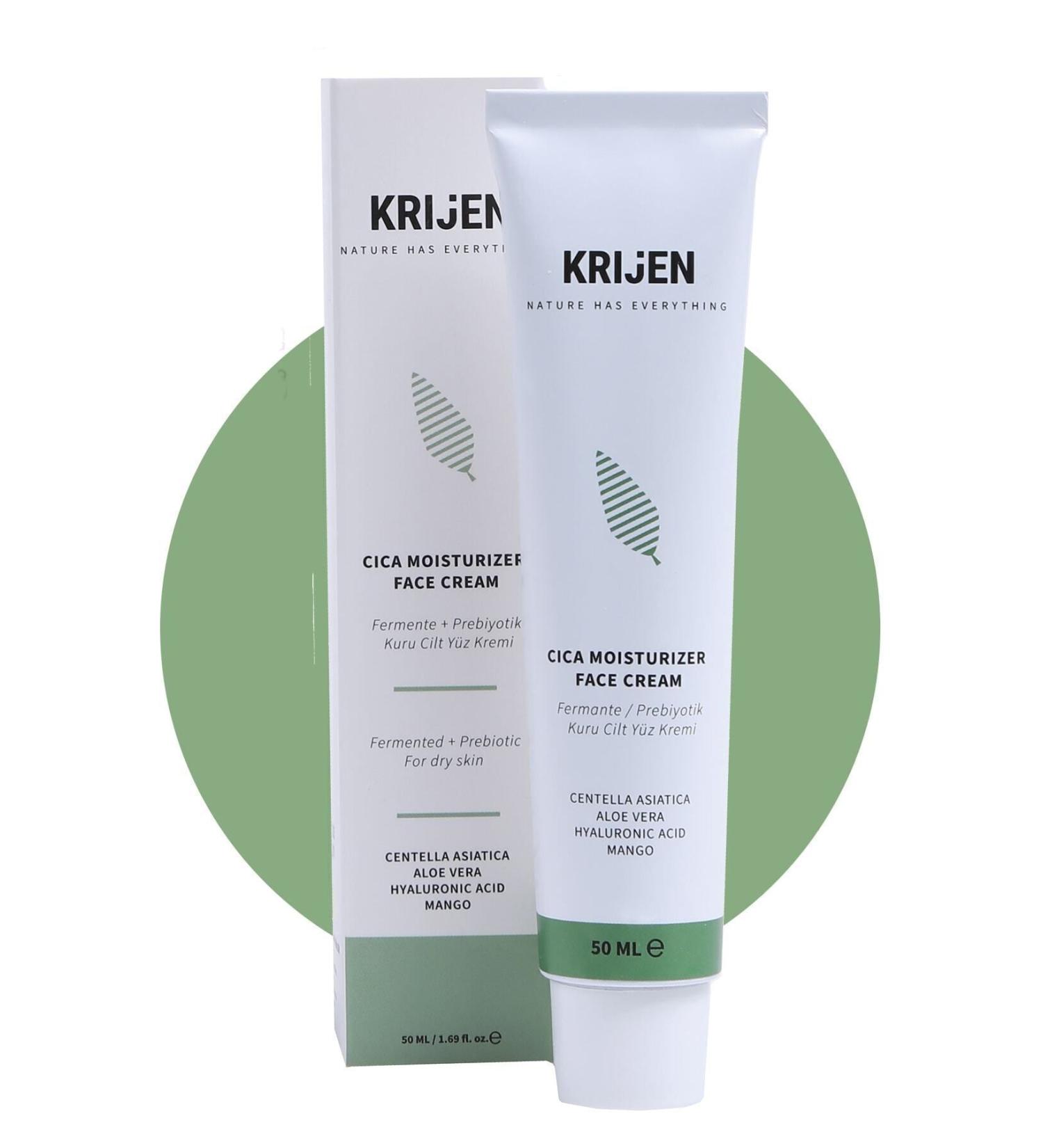 Krijen Cica + Aloe Vera | Fermented / Prebiotic Dry Skin Face Cream 50 ml - Buy Online on GoSupps.com