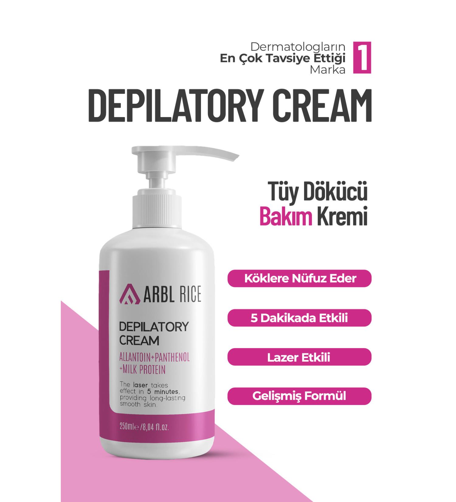 ARBLRICE Hair Removal and Hair Reducing Cream for All Skin Types with Laser Epilation Effect (SPECIAL FORMULA) - Buy Online on GoSupps.com