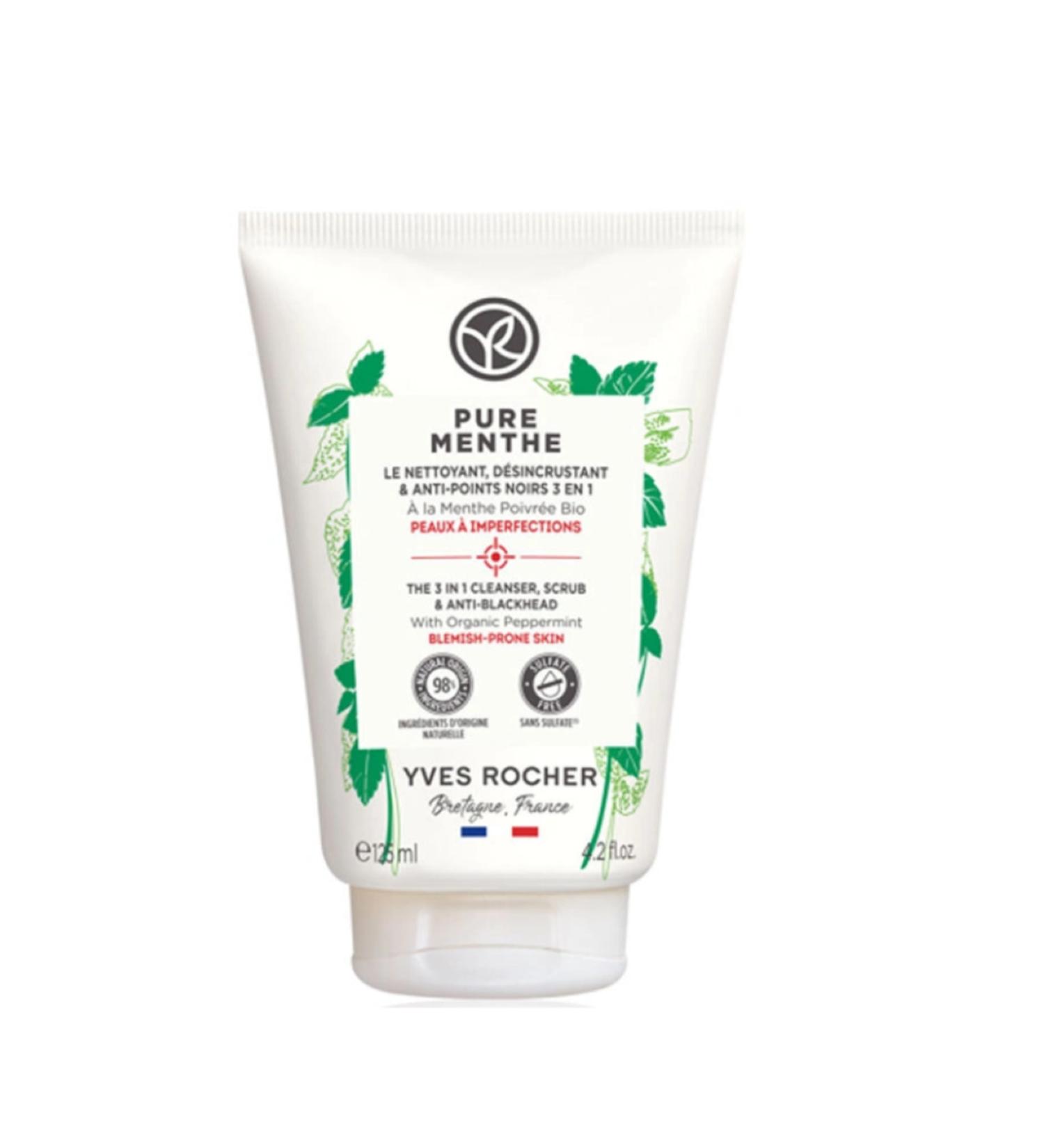 Yves Rocher Pure Menthe Peeling Face Wash Gel 125 ml - Buy Online on GoSupps.com