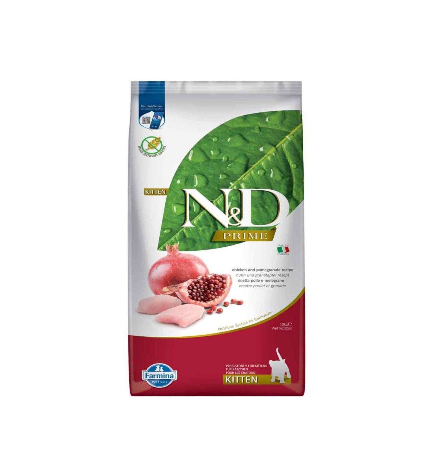 N & DND Grain Free Chicken Pomegranate Kitten 10 Kg