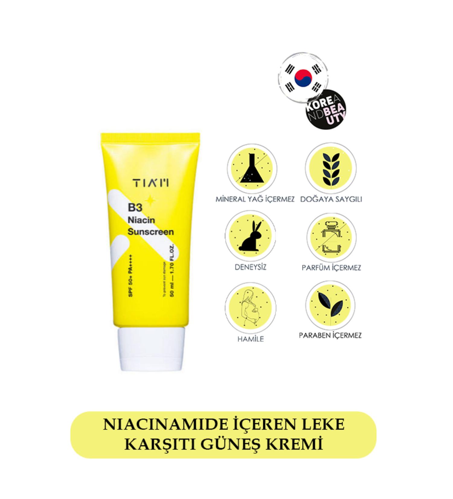 T AM B3 Niacin Sunscreen Spf50 Pa 50ml - Anti-Dark Spot Niacinamide Daily Face Sunscreen - Buy Online on GoSupps.com