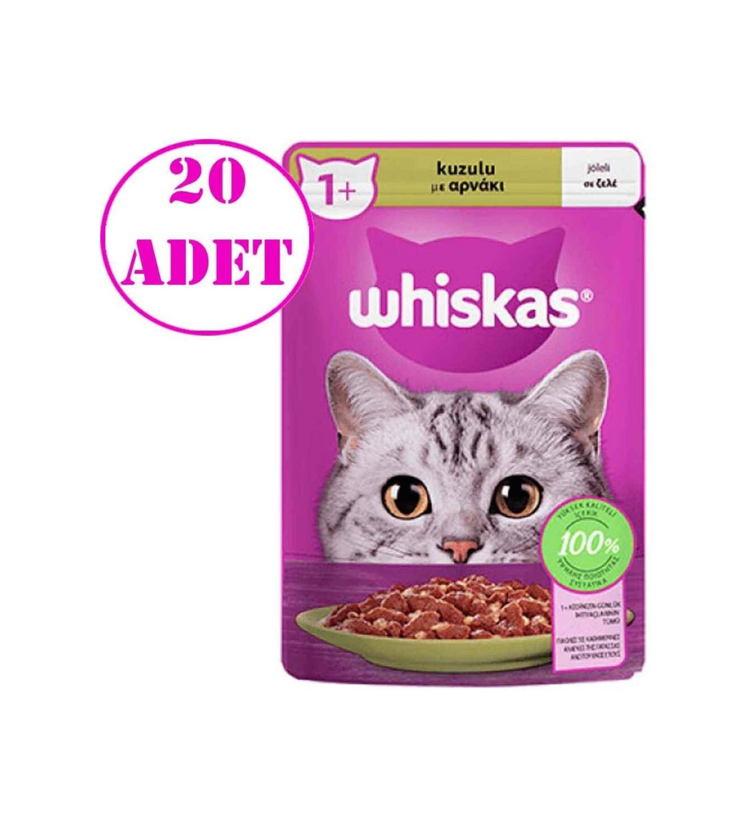 Whiskas Cat Canned Lamb in Pouch Jelly 85 gr 20 Pieces