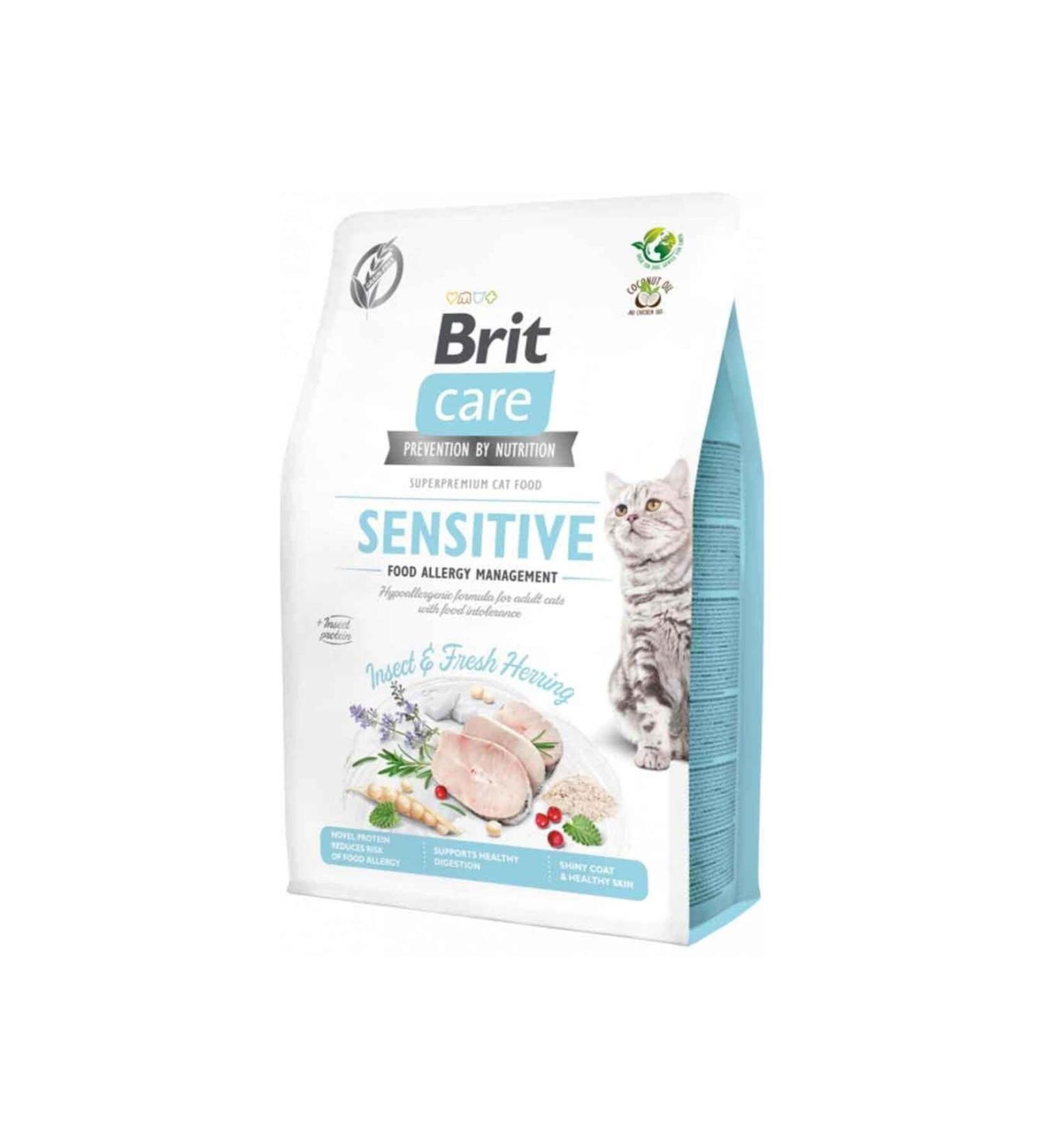 Brit Care Sensitive Hypo-allergenic Insect Protein Grain-Free Adult Cat Food 2kg