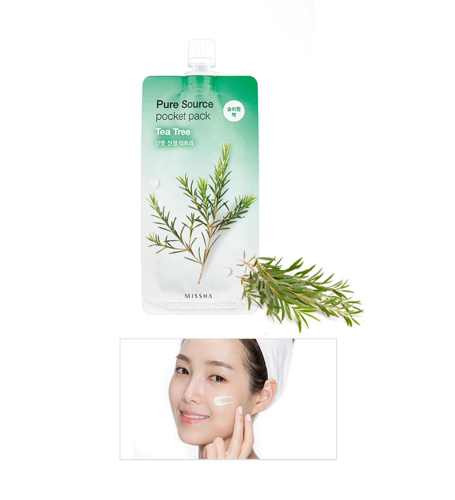 Missha Anti-Stress Tea Tree Sleeping Mask Pure Source Pocket Pack ( Tea Tree )