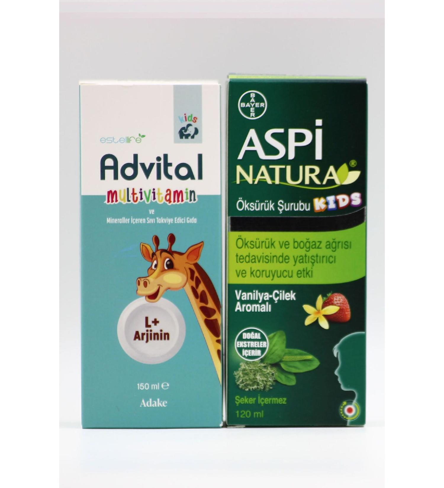 estellife Advital Multivitamin Aspi Natura Cough and Sore Throat Vanilla Strawberry Flavored Syrup - Buy Online on GoSupps.com