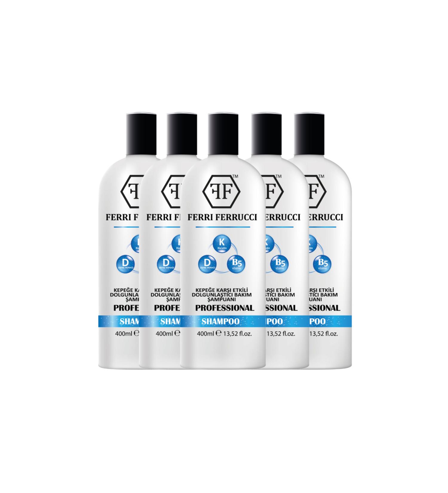 Ferri Ferrucci 5 Anti-Dandruff Shampoo Natural Extract Powerful and Effective Solution Bay Leaf Nettle