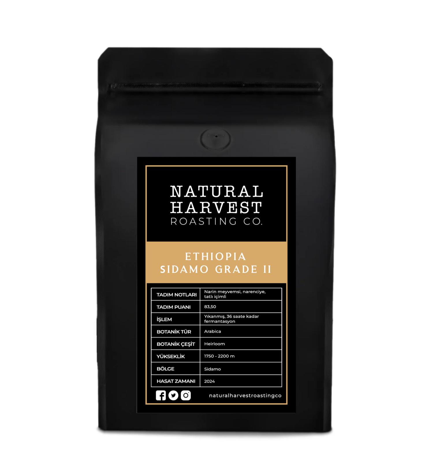 Natural Harvest Roasting Ethiopia Sidamo Filter Coffee 500 Gr