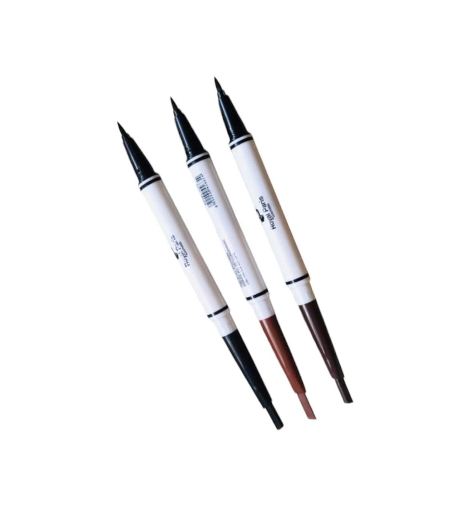 Royal Double-Sided Eyebrow Pencil Set of 3 Light Brown - Dark Brown - Black