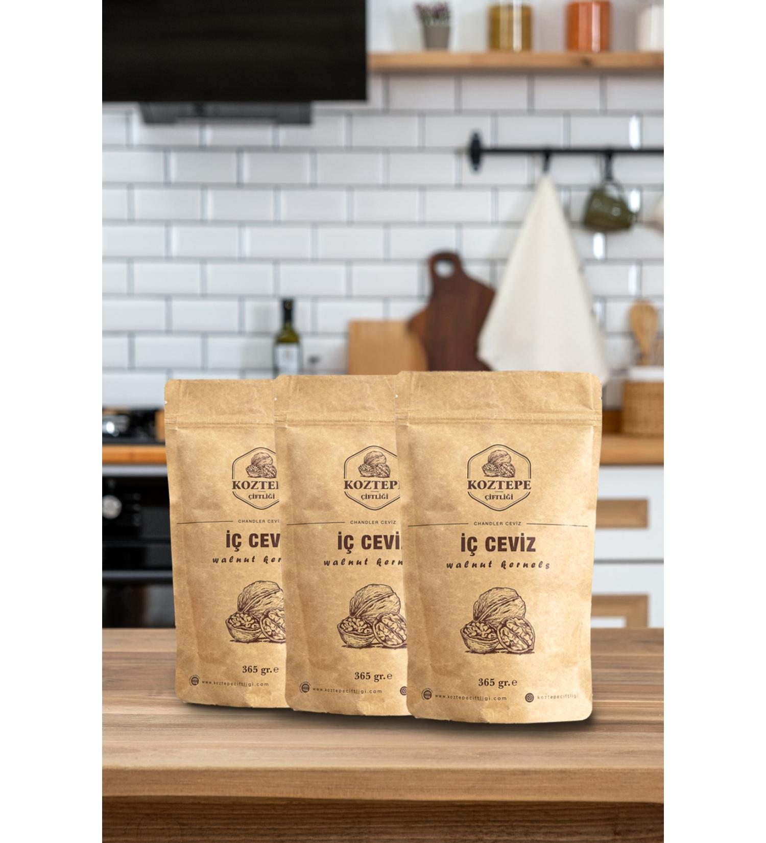 Koztepe Farm Local Seed Walnut Pieces 365 3 Package