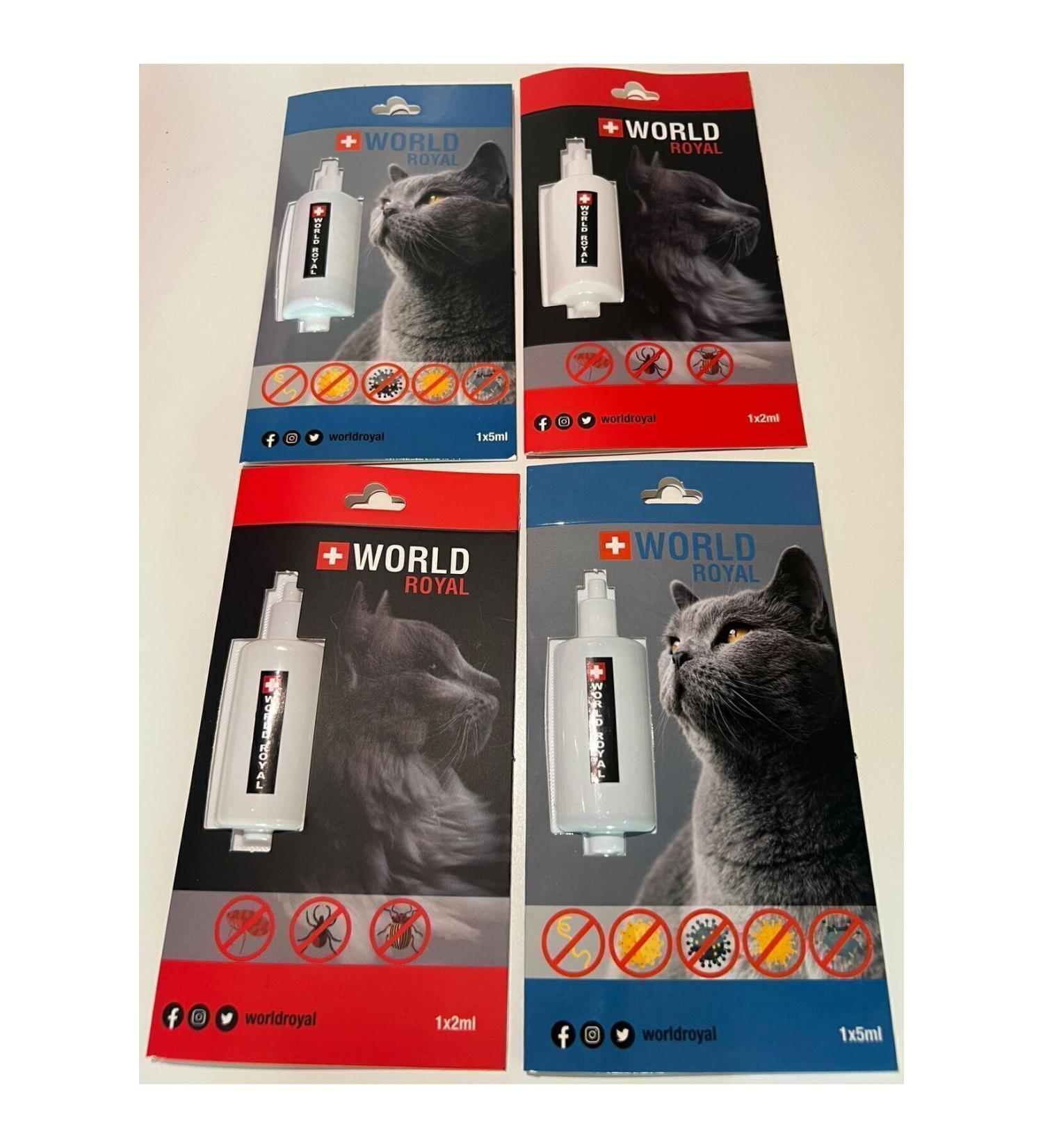 World Royal Cat Internal and External Parasites Skin and Fur Care Drops Effective Against Shedding 4 Advantageous Package - Buy Online on GoSupps.com