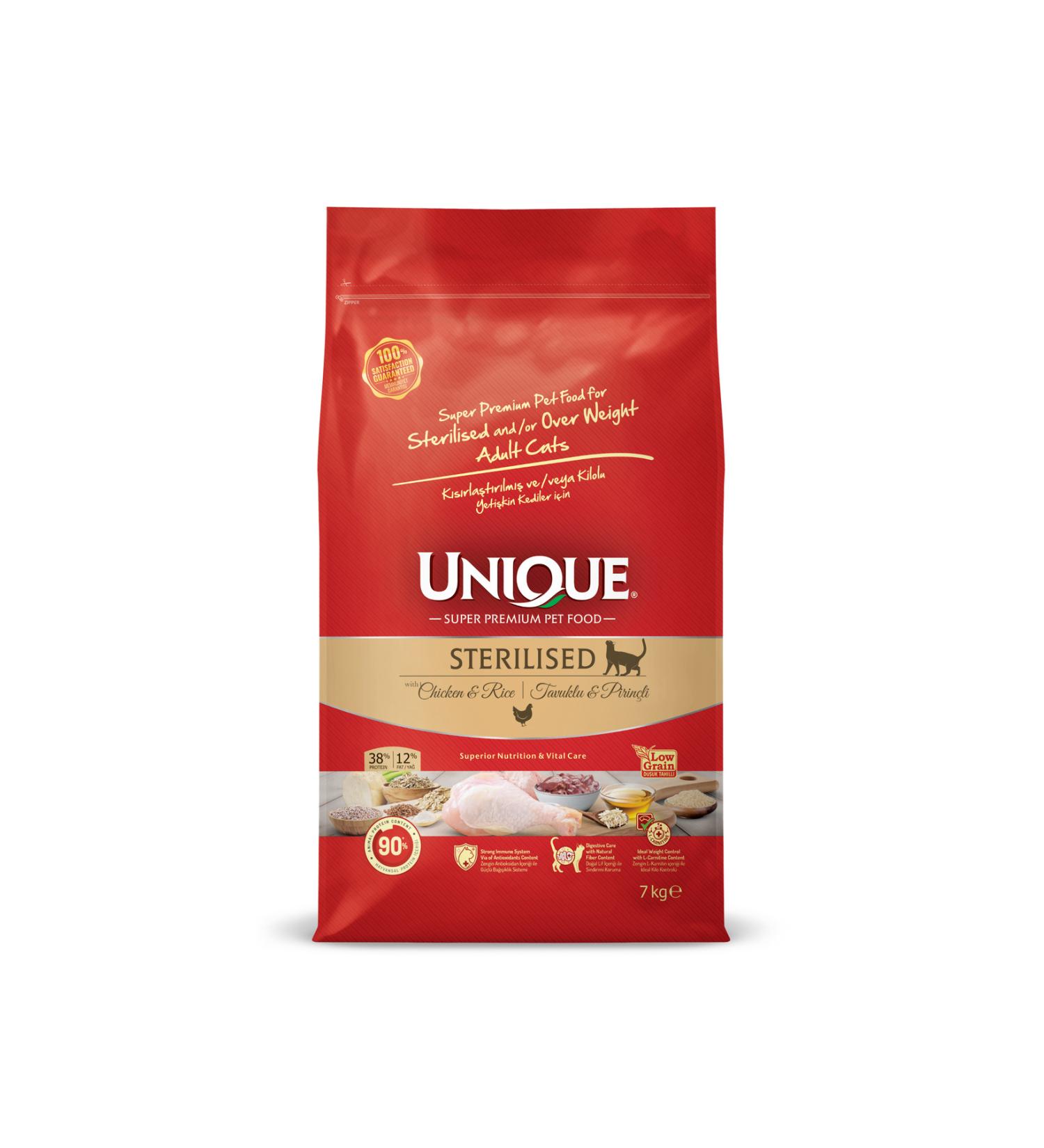 Unique Unique 7 kg chicken neutered cat food