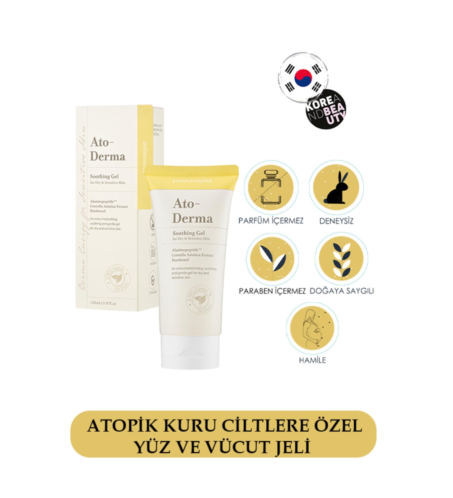 SOONSOOJAA Ato-derma Soothing Gel 150ml - Atopic Dry Skin Face and Body Gel - Buy Online on GoSupps.com