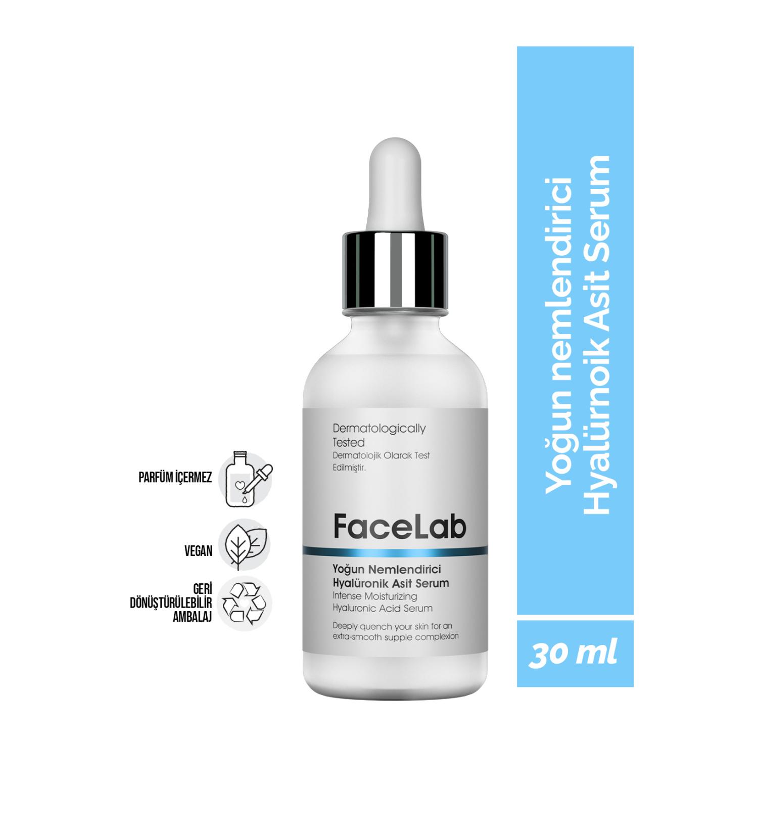 FaceLab Intensive Hydrating Hyaluronic Acid Serum 30 ml - Buy Online on GoSupps.com