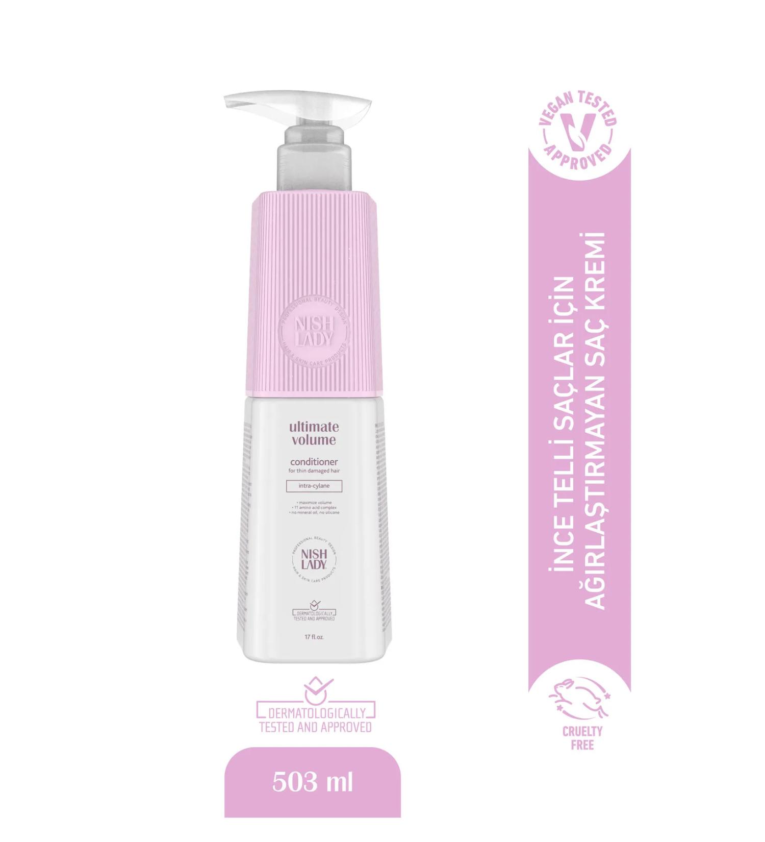 Nishlady Ultimate Volume Conditioner / Volum Conditioner for Weak and Voluminous Hair 503 ML