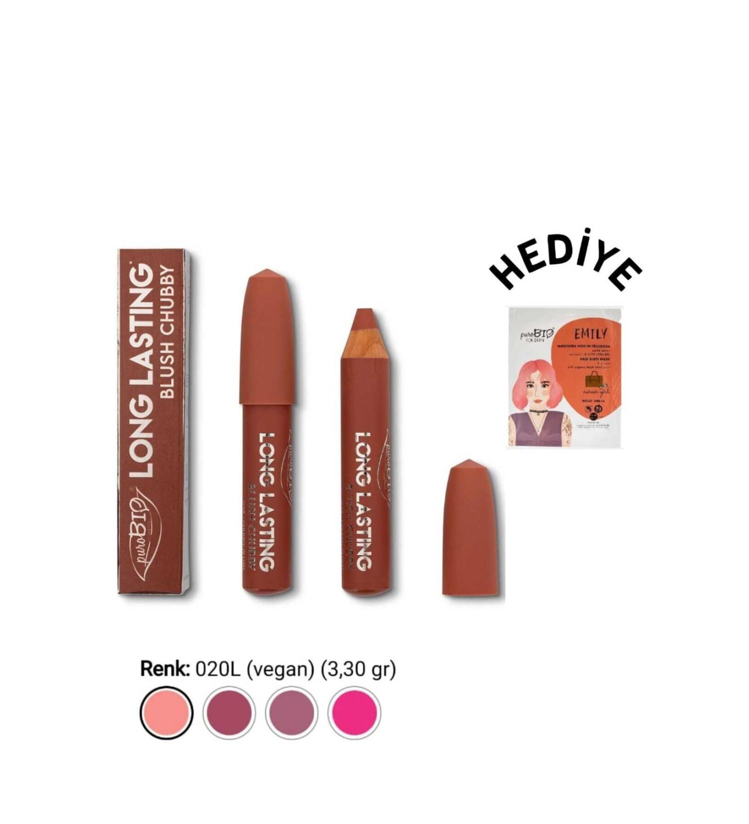 purobiocosmetics 020L Long Lasting BLUSH Chubby pencil blush