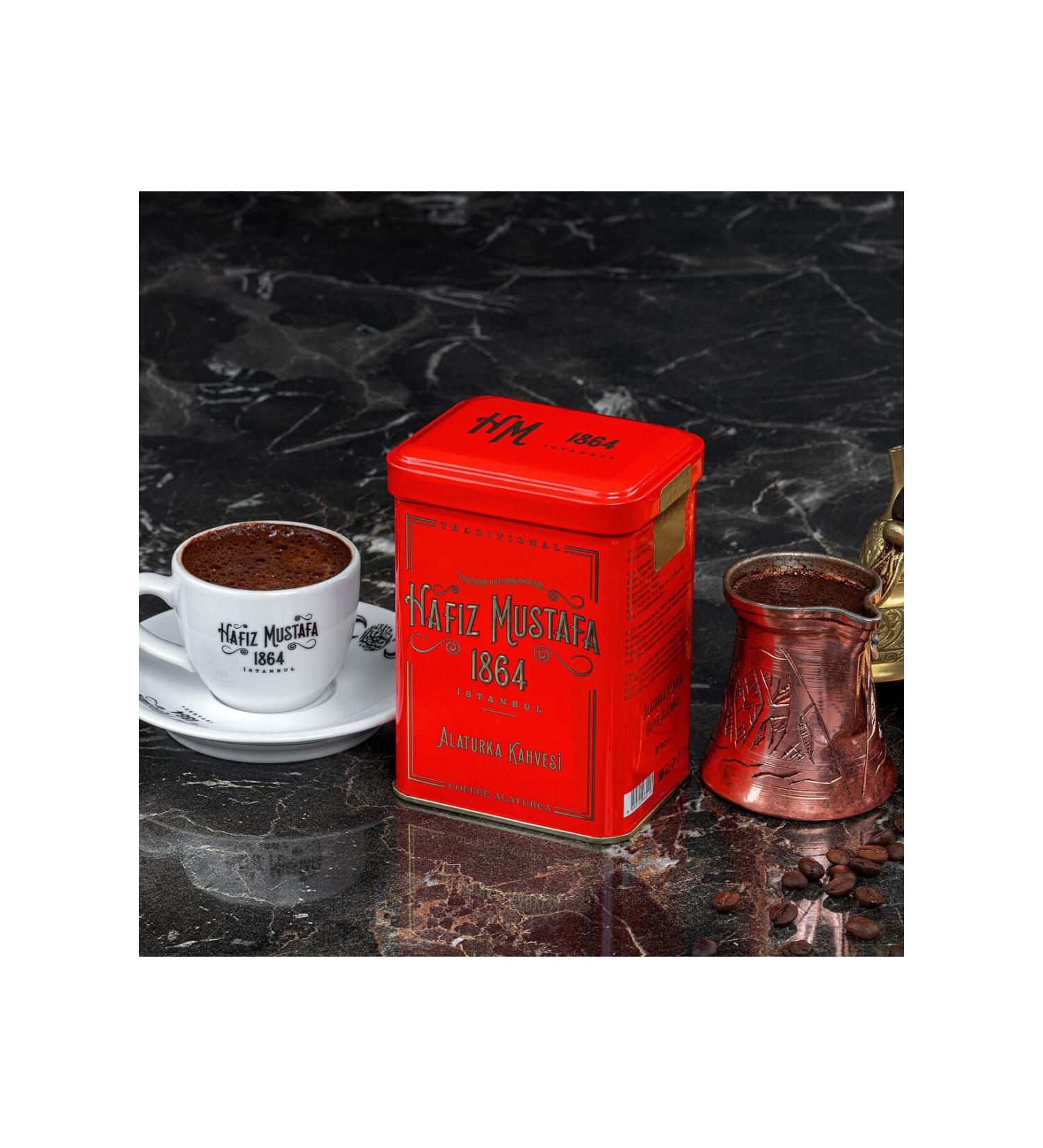 HAFIZ MUSTAFA 1864 Turkish Coffee Roasted and Ground Saalep Tin Box 170 gr