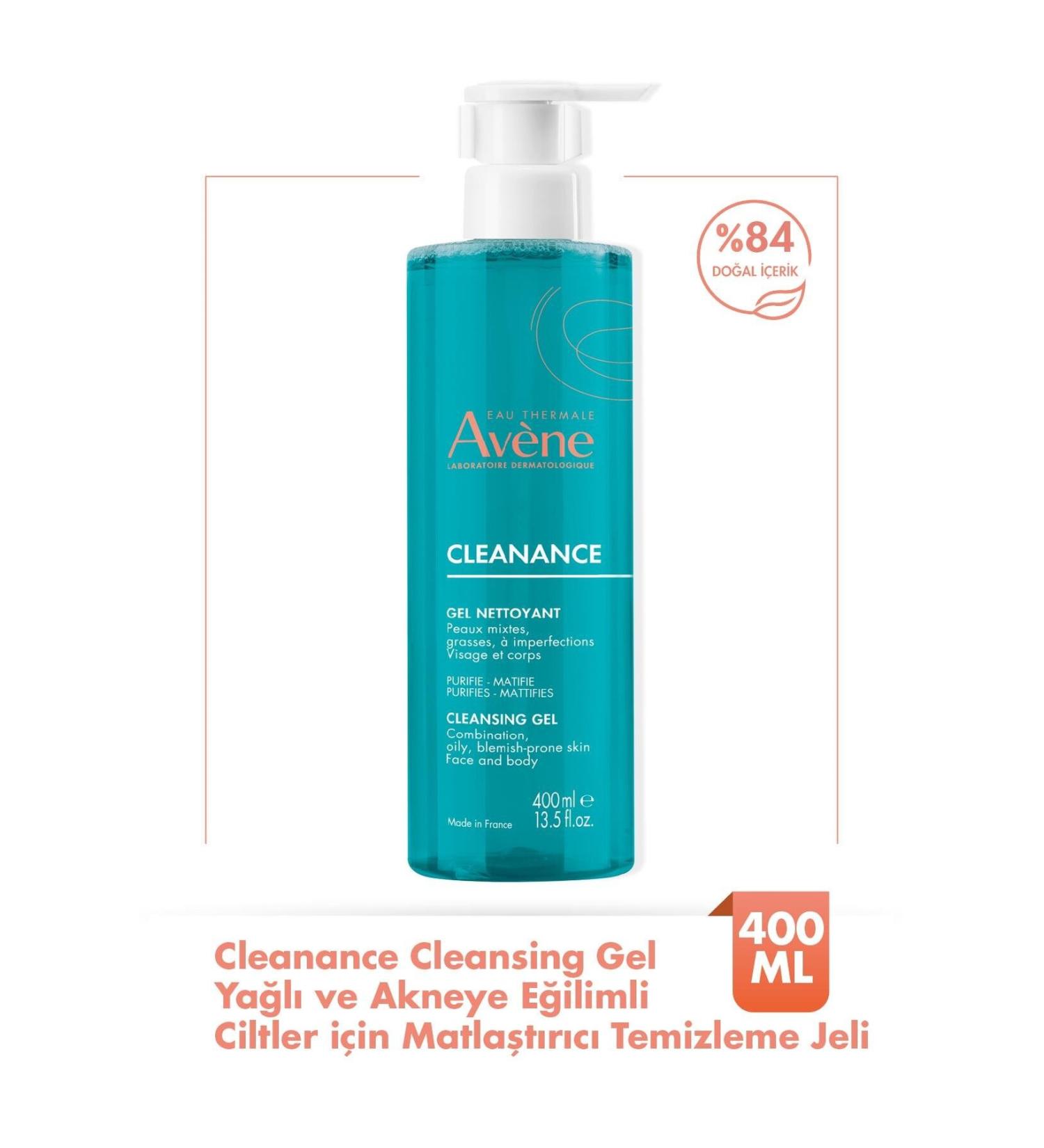 Avene Cleanance Mattifying Cleansing Gel for Oily and Acne Prone Skin 400 ml - Buy Online on GoSupps.com