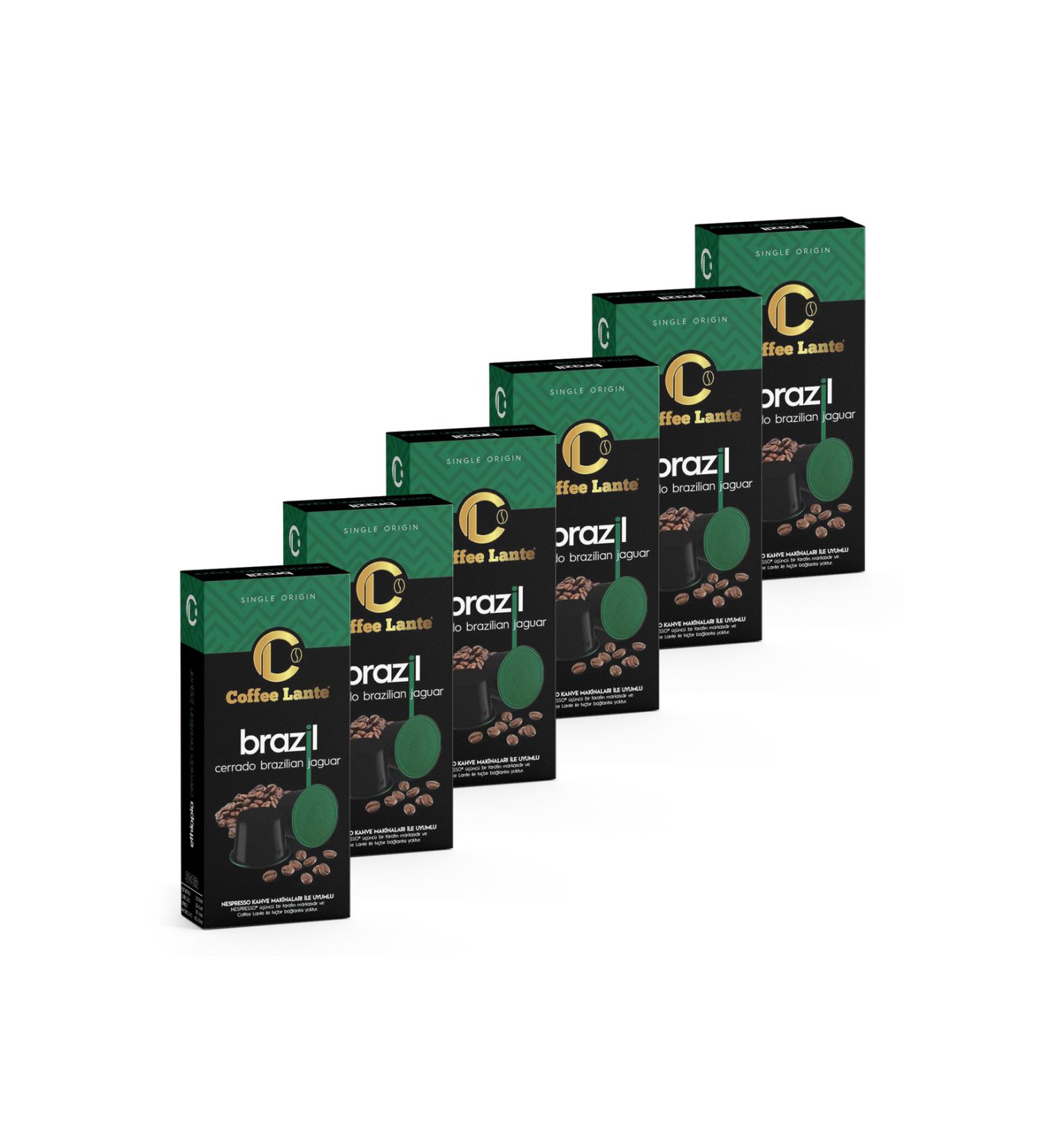 Coffee Lante Aluminum Nespresso Compatible Capsule Coffee Brazil 60 Capsules