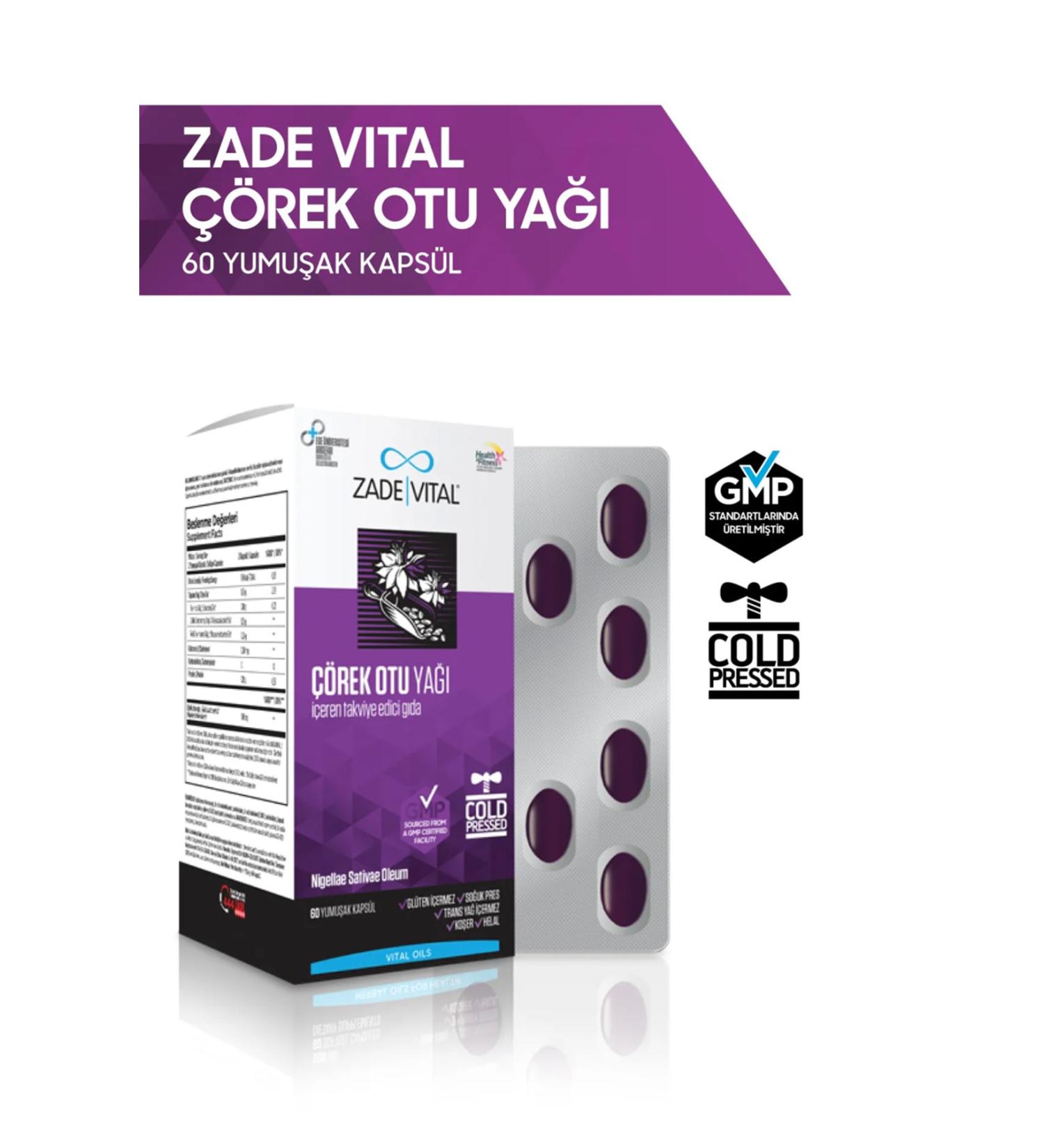 Zade Vital Black Cumin Oil Blister 60 Capsules