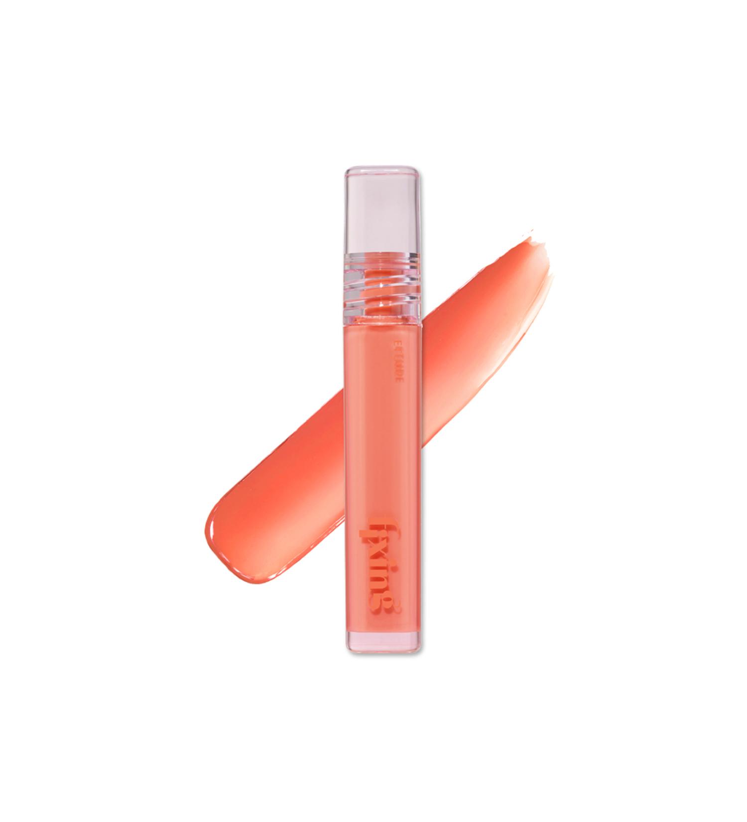 ETUDE Glow Fixing Tint /Lip Shine and Plump Long-Lasting Tint-06 Peach Blended - Buy Online on GoSupps.com