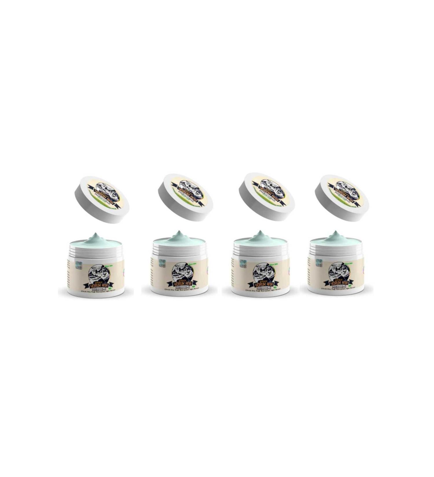 Meby Store Yoruk Ana Ointment Black Cumin Oil Mixture Effective Herbal for Body 200 ML x 4 Pieces