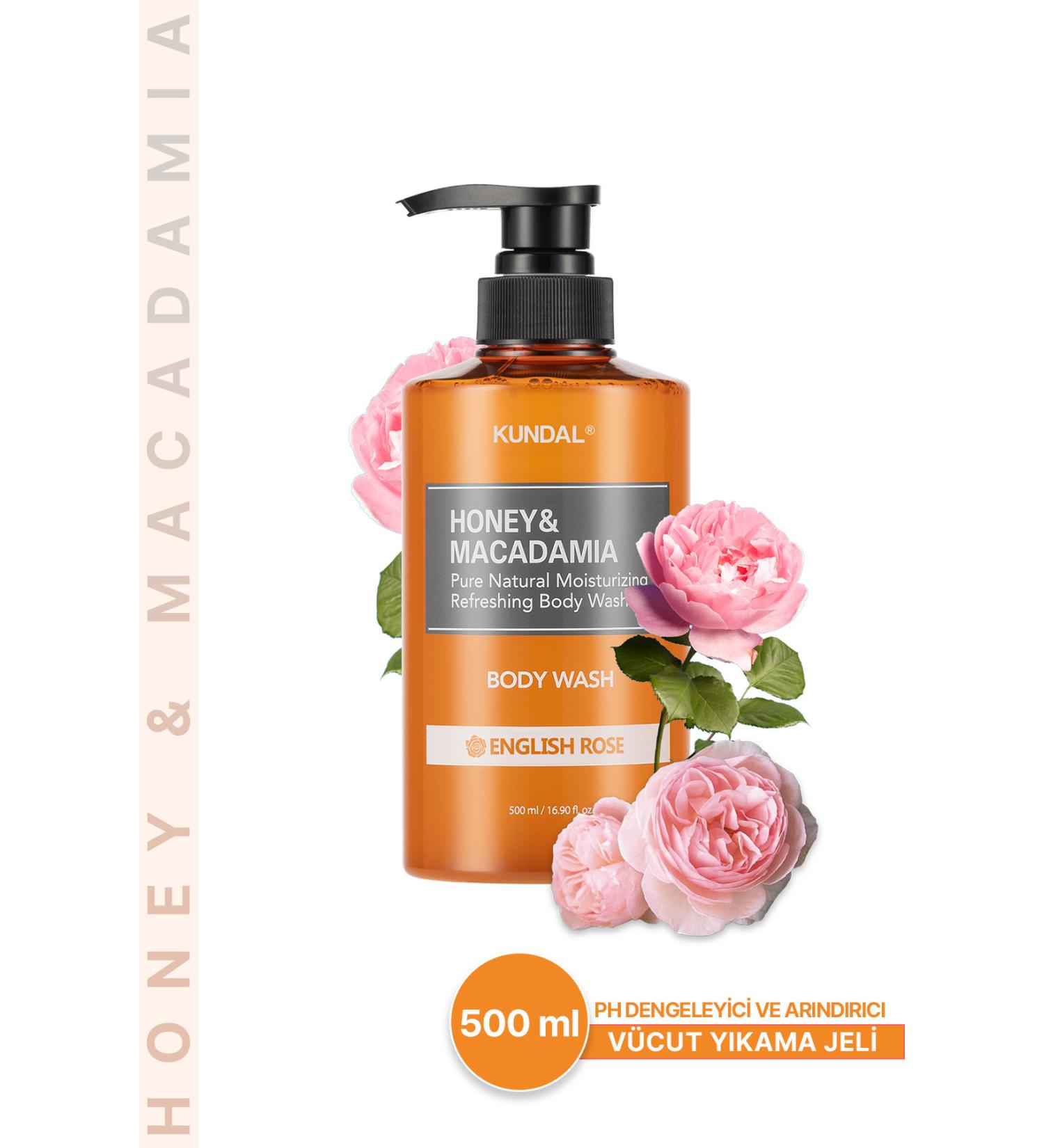 Kundal Ph Balancing and Purifying Body Wash Gel Honey&macadamia Pure Body Wash (ENGLISH ROSE) - Buy Online on GoSupps.com