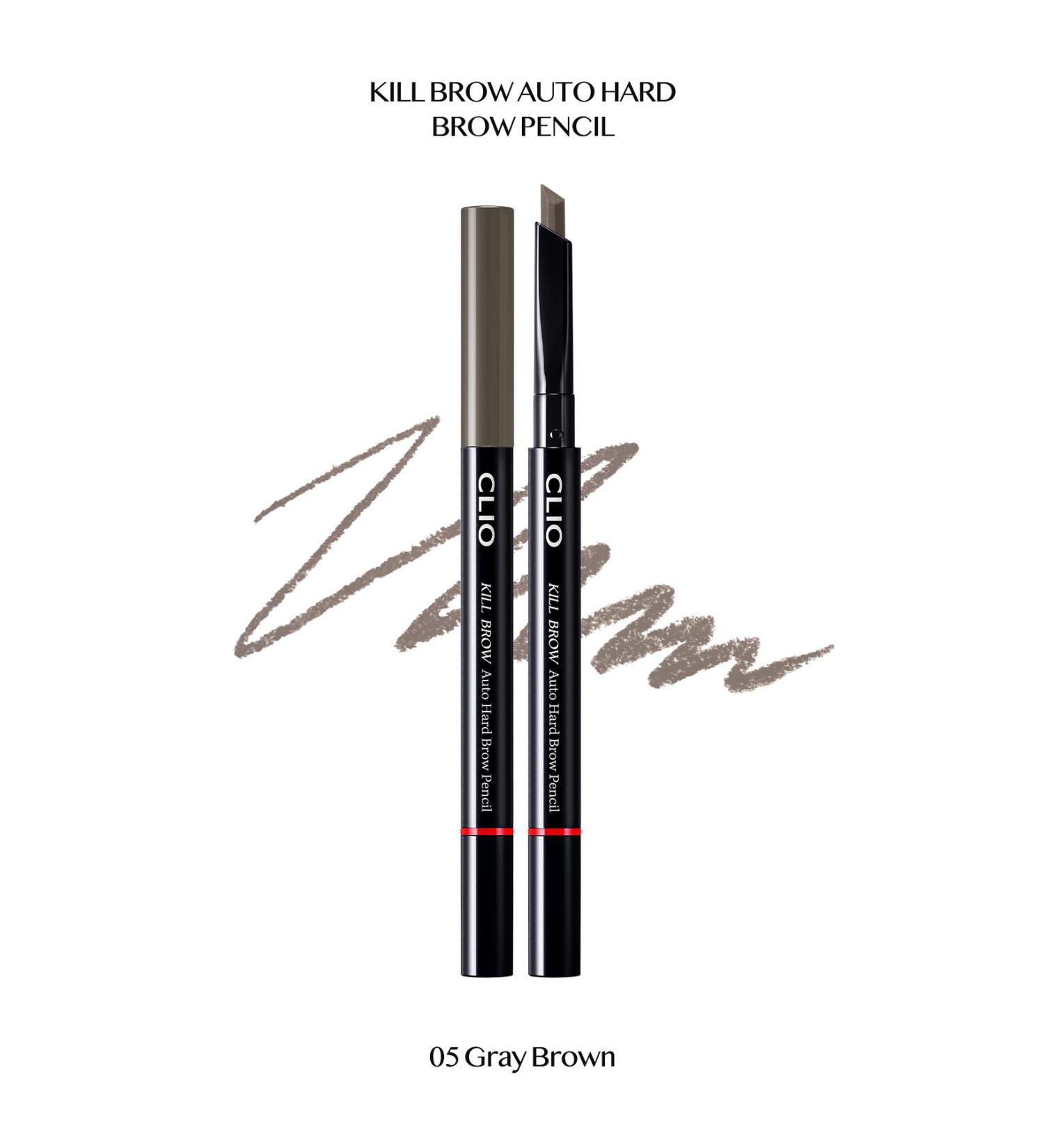 CLIO Fine Hexagonal Tip Eyebrow Pencil Kill Brow Auto Hard Brow Pencil (05 GRAY BROWN) - Buy Online on GoSupps.com