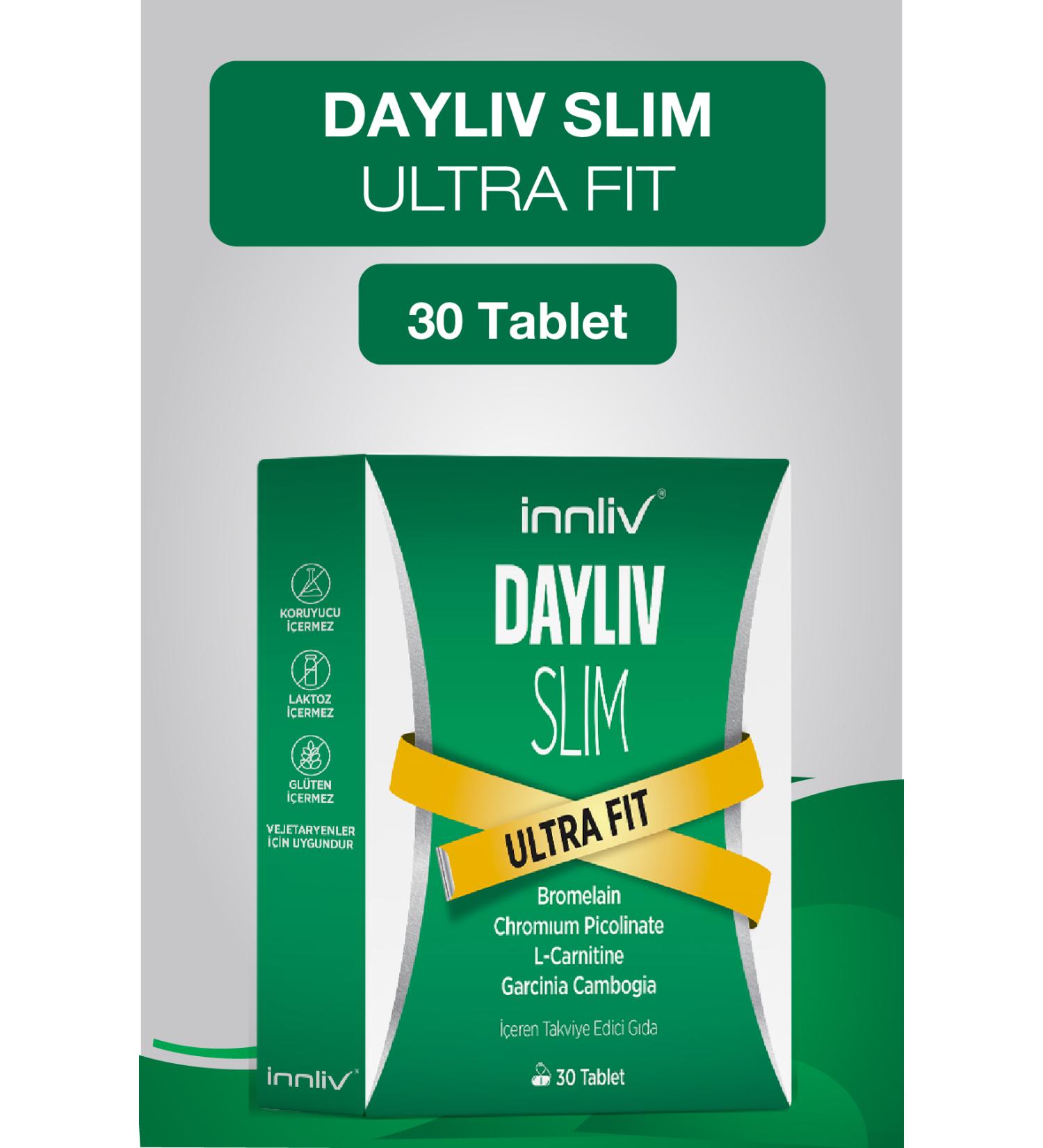 DAYLIV Slim 30 Tablets Bromelain-chromium Picolinate- L-carnitine- Garcinia Cambogia - Buy Online on GoSupps.com