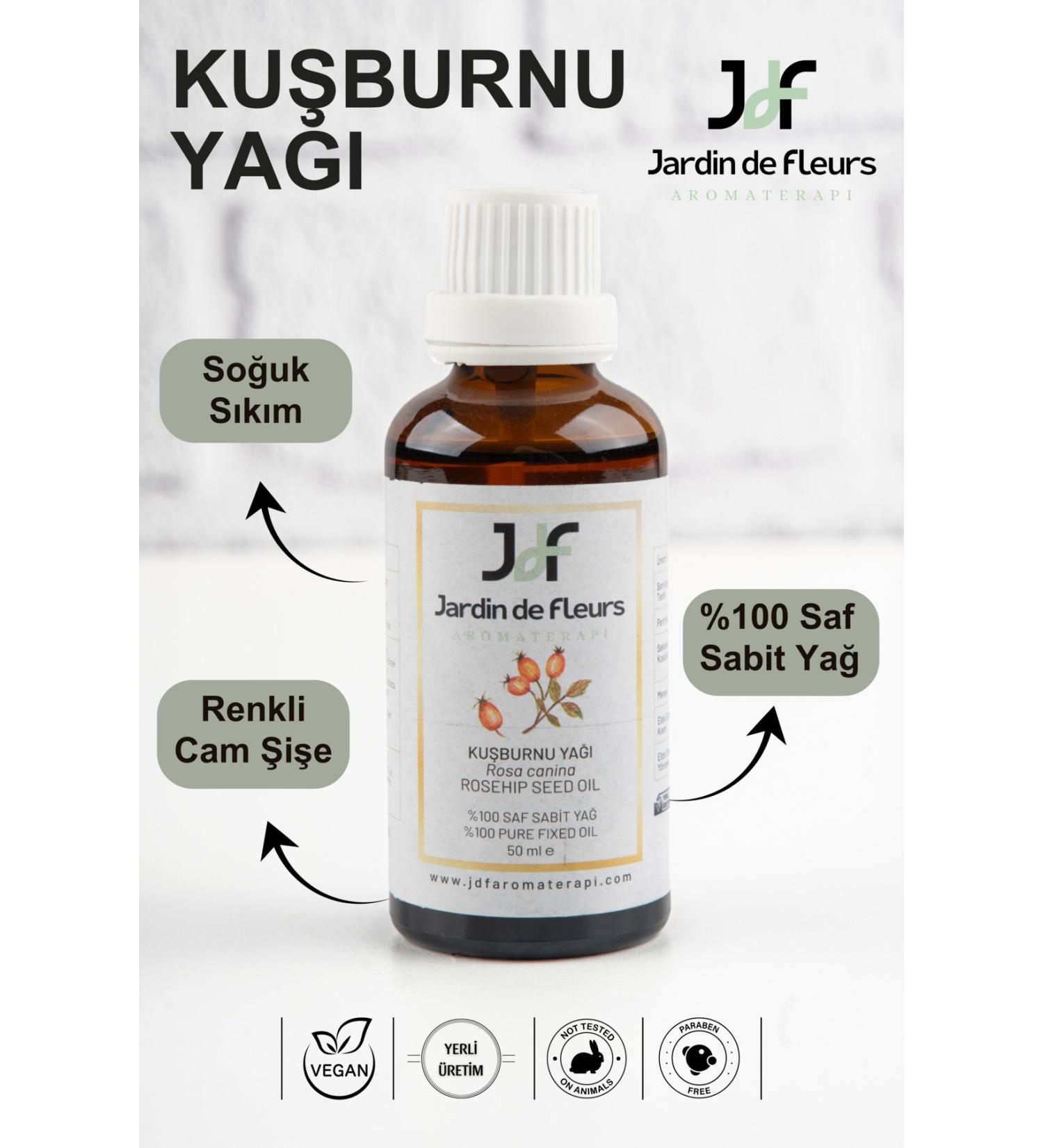 JARDIN DE FLEURS Rosehip Seed Oil 50 ml - 0 Pure Aromatherapy Oil