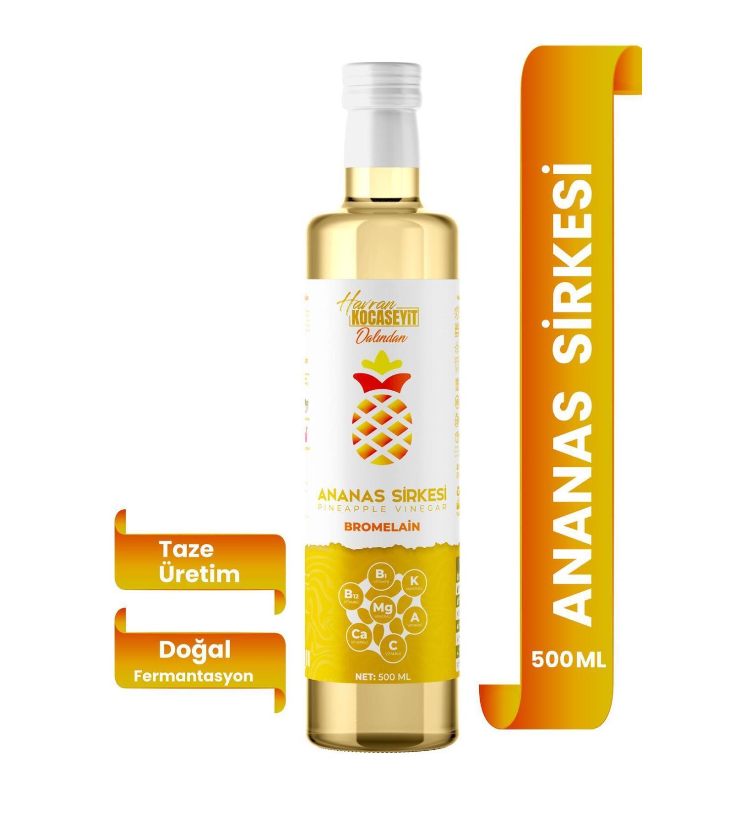 HAVRAN KOCASEYIT Pineapple Vinegar Containing Bromelain 500 ml - Buy Online on GoSupps.com