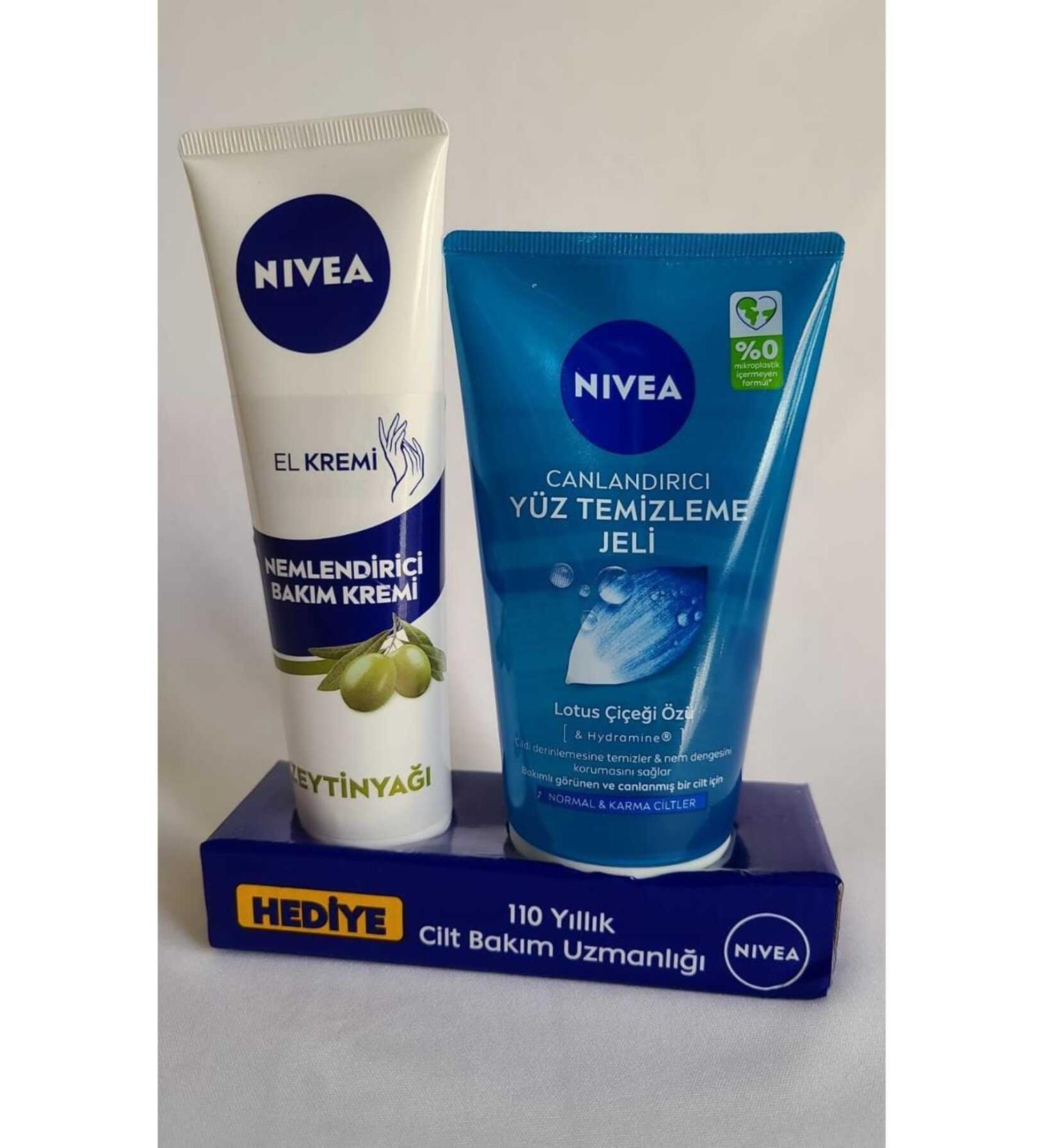 NIVEA Refreshing FACE CLEANSING GEL 150 ml + Moisturizing Hand Care Cream 100 ml