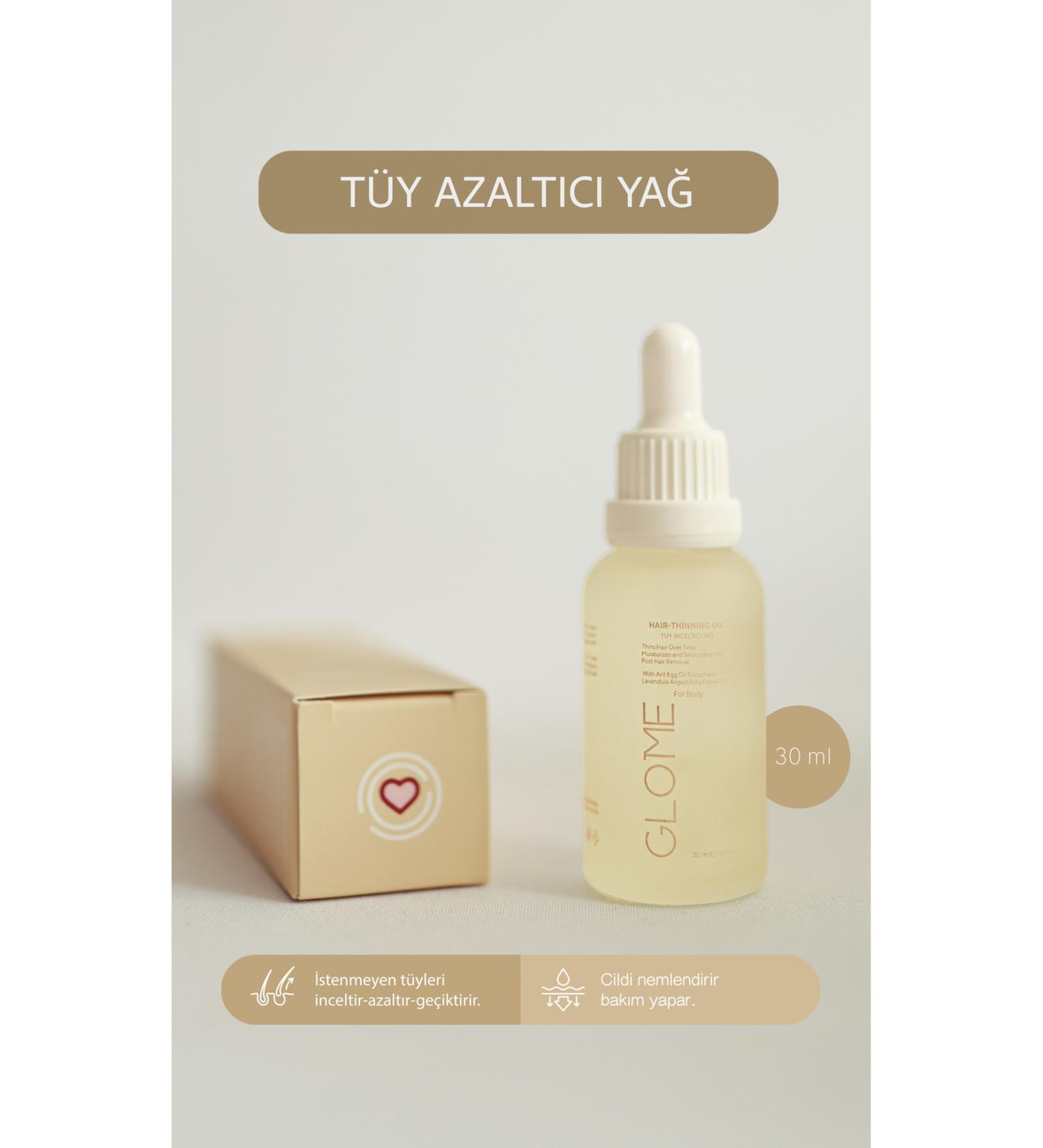 Glome Hair Reducing Slimming Body Care Oil - Smooth Effect - Moisturizes and Cares for the Skin (30ML) - Buy Online on GoSupps.com