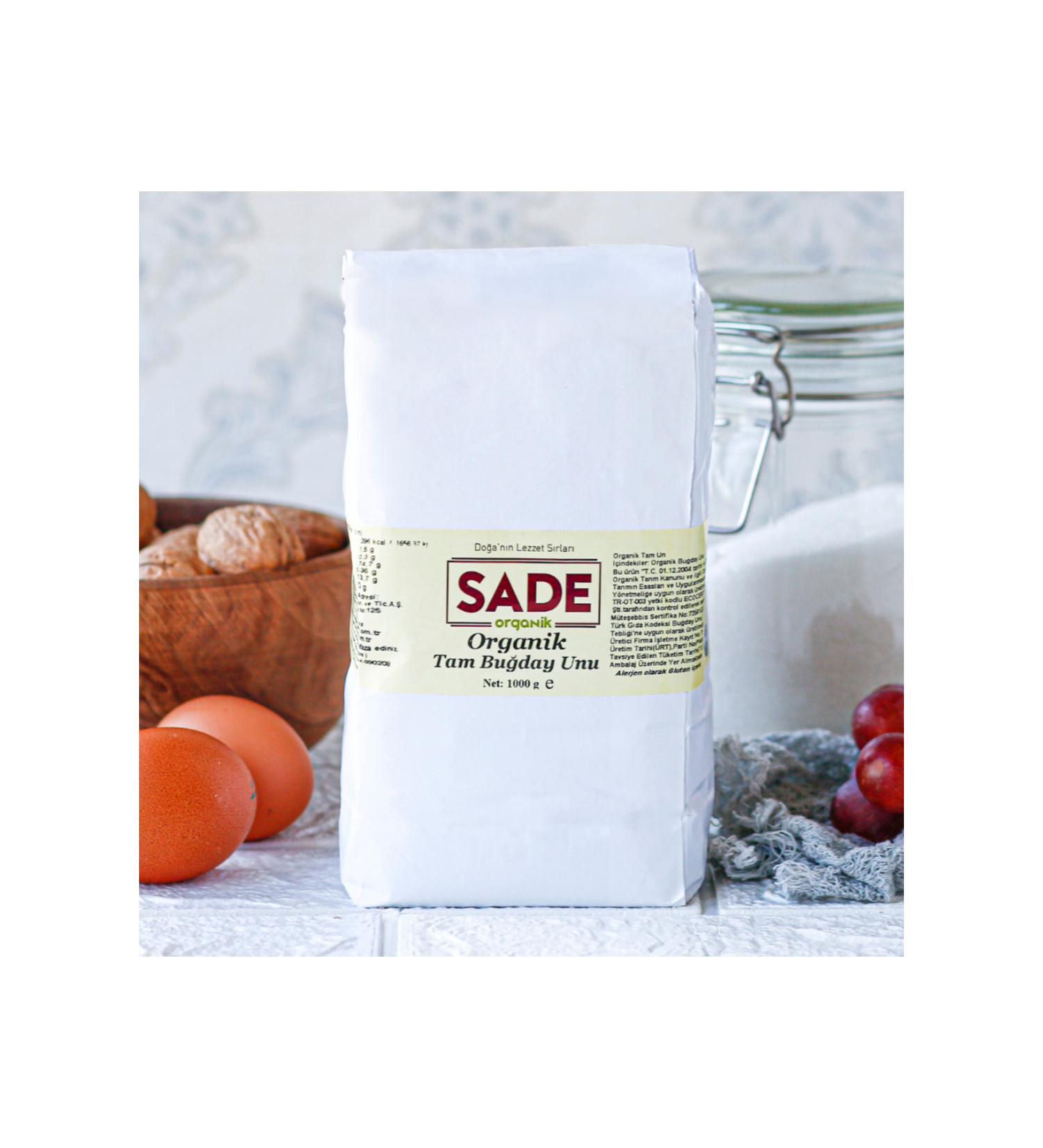 SADE Organic Whole Wheat Flour 1000 gr