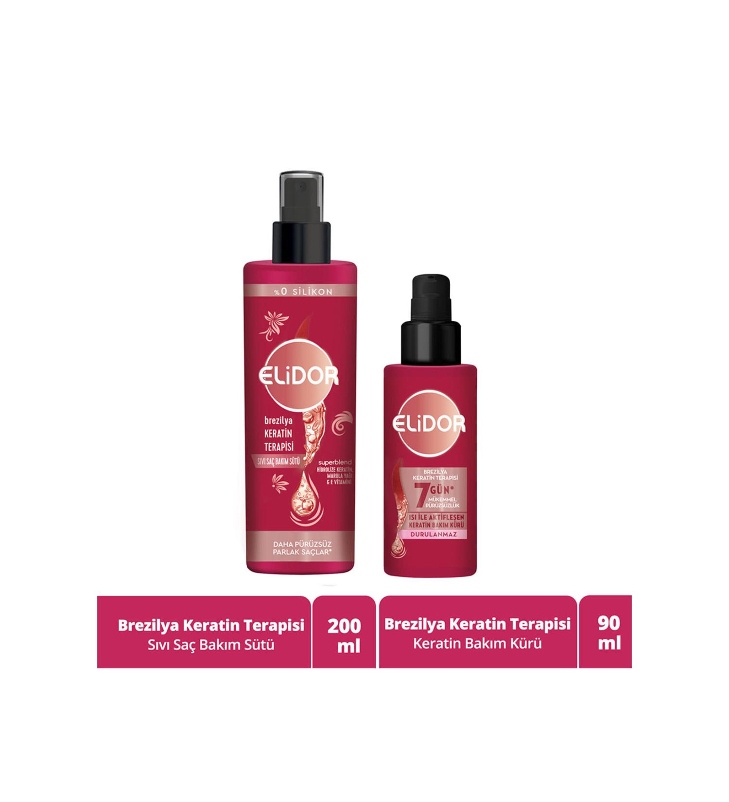 Elidor Brazilian Keratin Therapy Hair Care Series Set of 2 - Buy Online on GoSupps.com