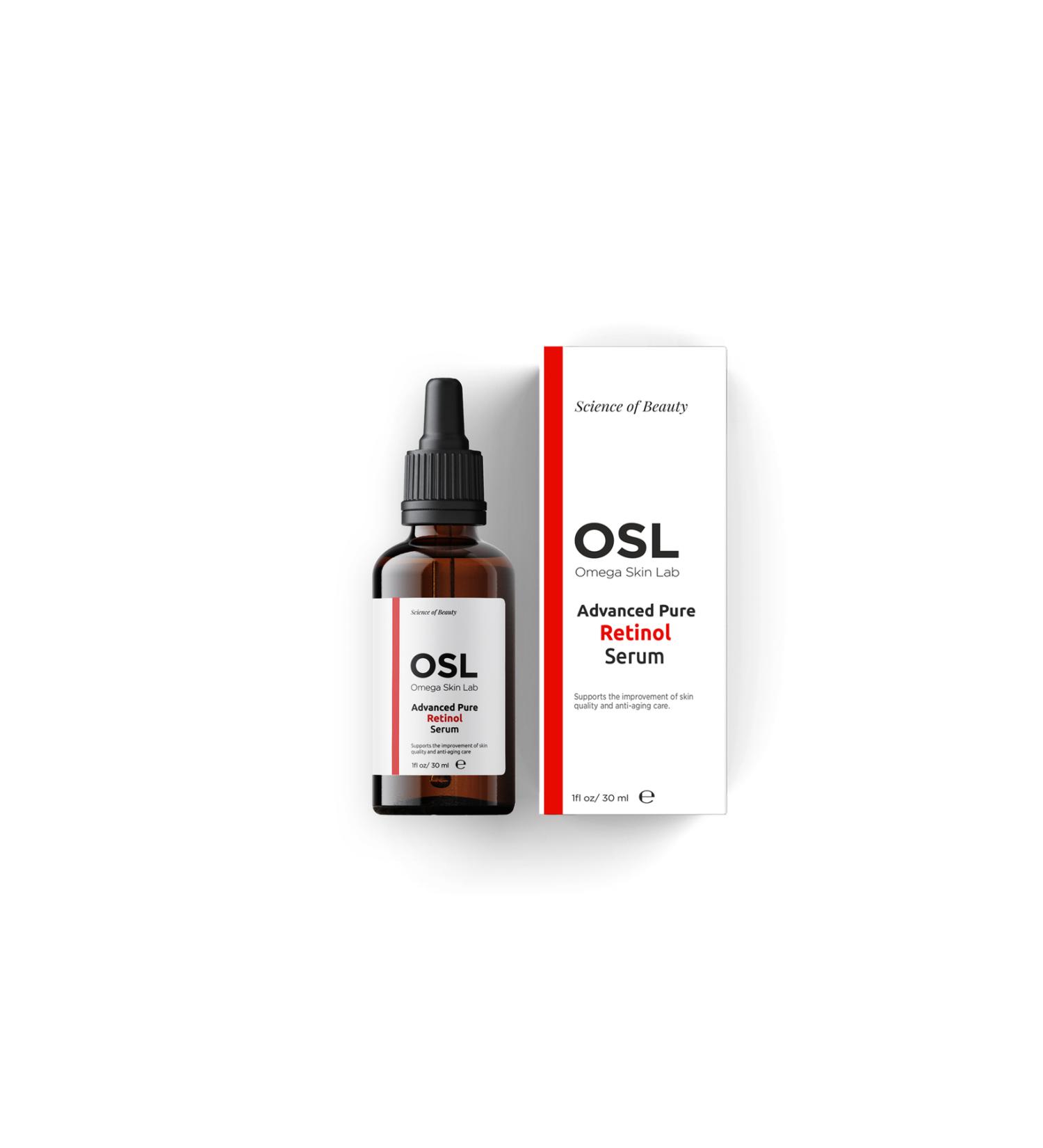 OSL Omega Skin Lab Advanced Pure Retinol Serum 30ml (Anti-Aging Pure Care Serum) - Buy Online on GoSupps.com