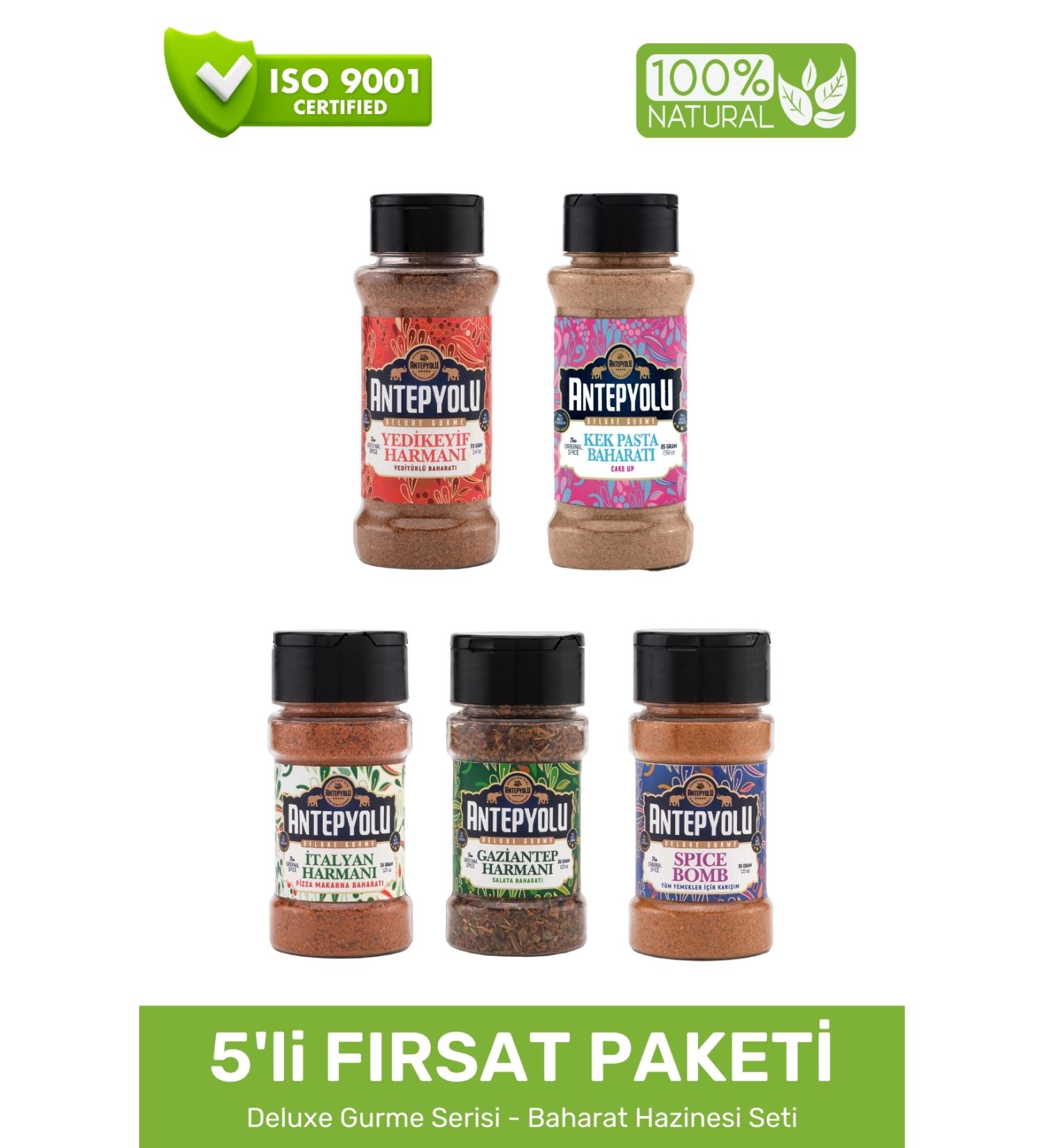 Antepyolu Deluxe Gourmet 5-Pack Spice Treasure Delicious Set Natural & Additive-Free Luxury 5 Type Spice Set - Buy Online on GoSupps.com