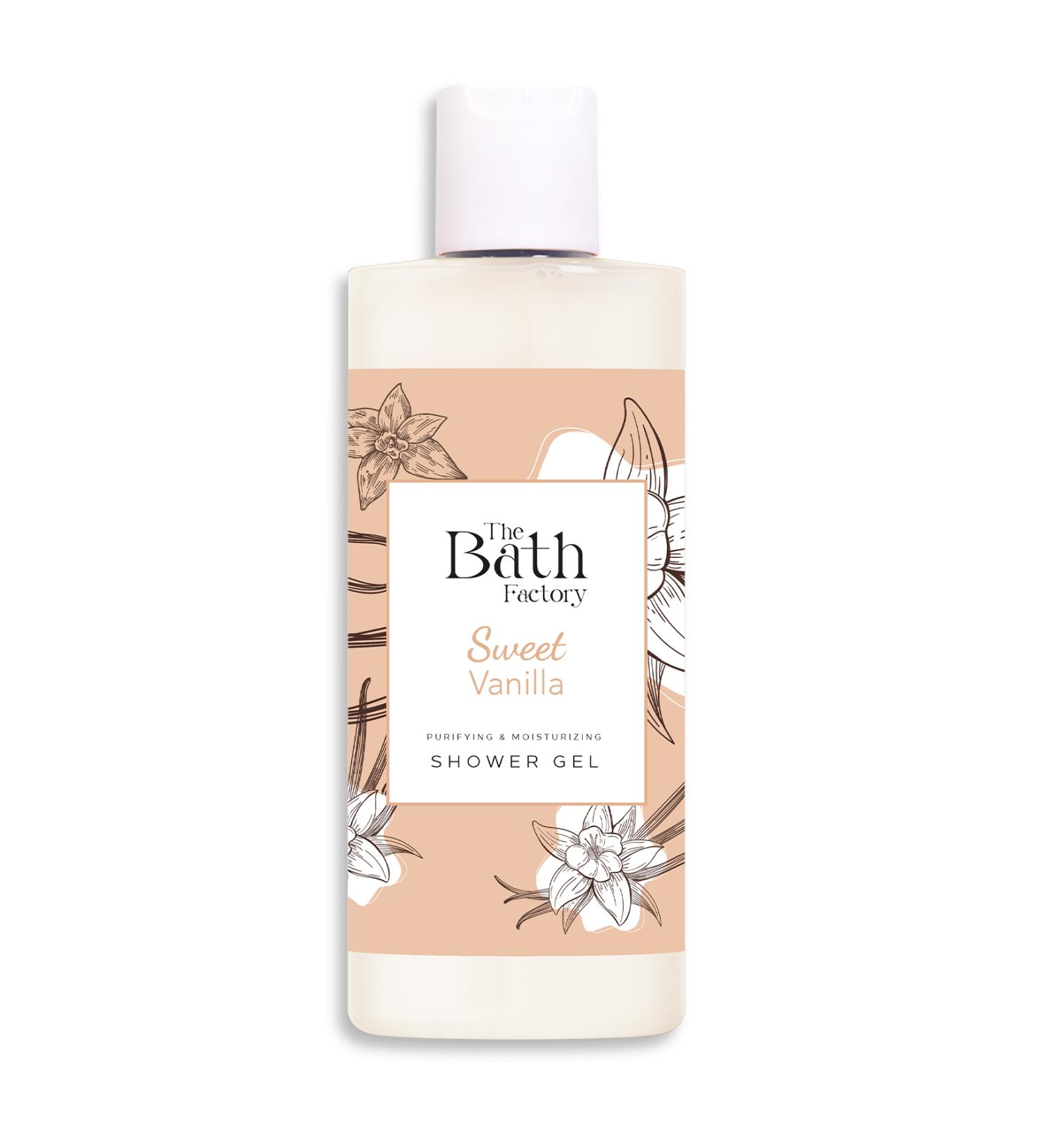 THE BATH FACTORY Moisturizing and Nourishing Vanilla Flavored Shower Gel 400 ml - Buy Online on GoSupps.com