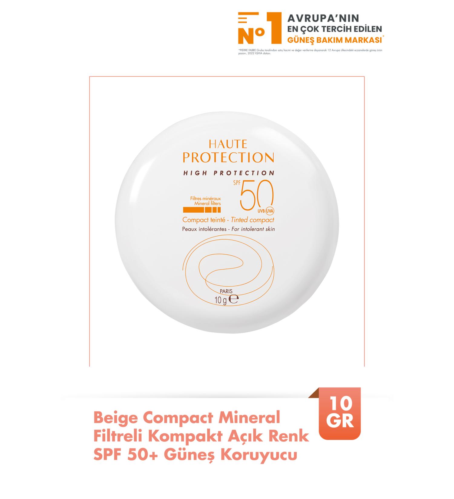 Avene Beige Compact SPF0+ Mineral Filter Compact Light Colored Sunscreen 10 gr - Buy Online on GoSupps.com