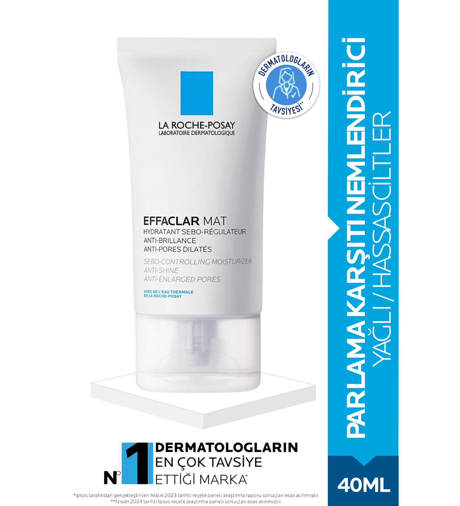 La Roche Posay Effaclar Matte Anti-Shine Moisturizing Cream 40 ml - For Oily/Large-Pored Skin - Buy Online on GoSupps.com