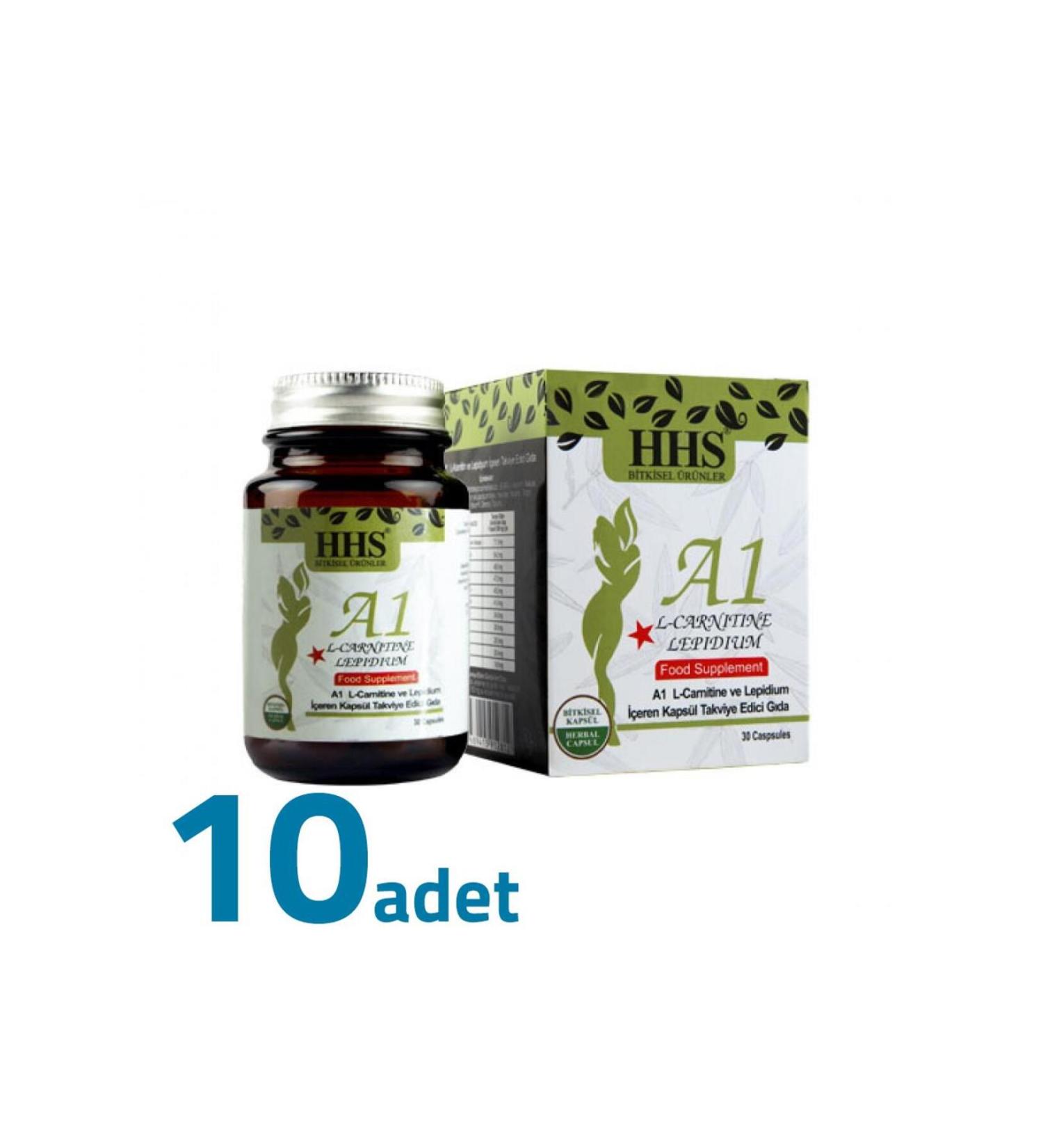 Hhs A1 L-carnitine Lepidium A 1 Herbal 30 Capsules X 10pcs Box - Buy Online on GoSupps.com