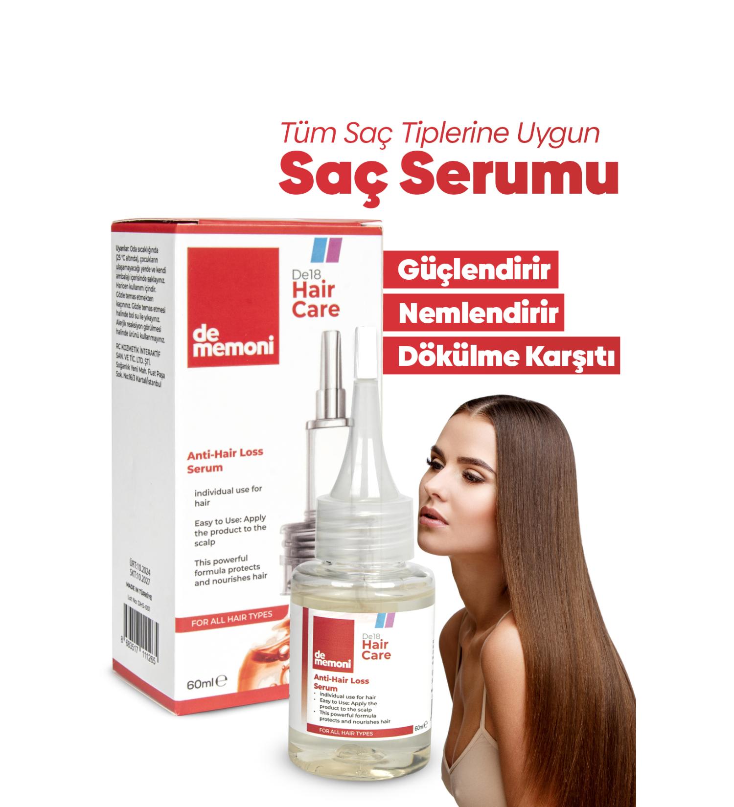 De Memoni De18 Hair Care Anti Hair Loss and Hair Growth Serum - 60 ml - Buy Online on GoSupps.com