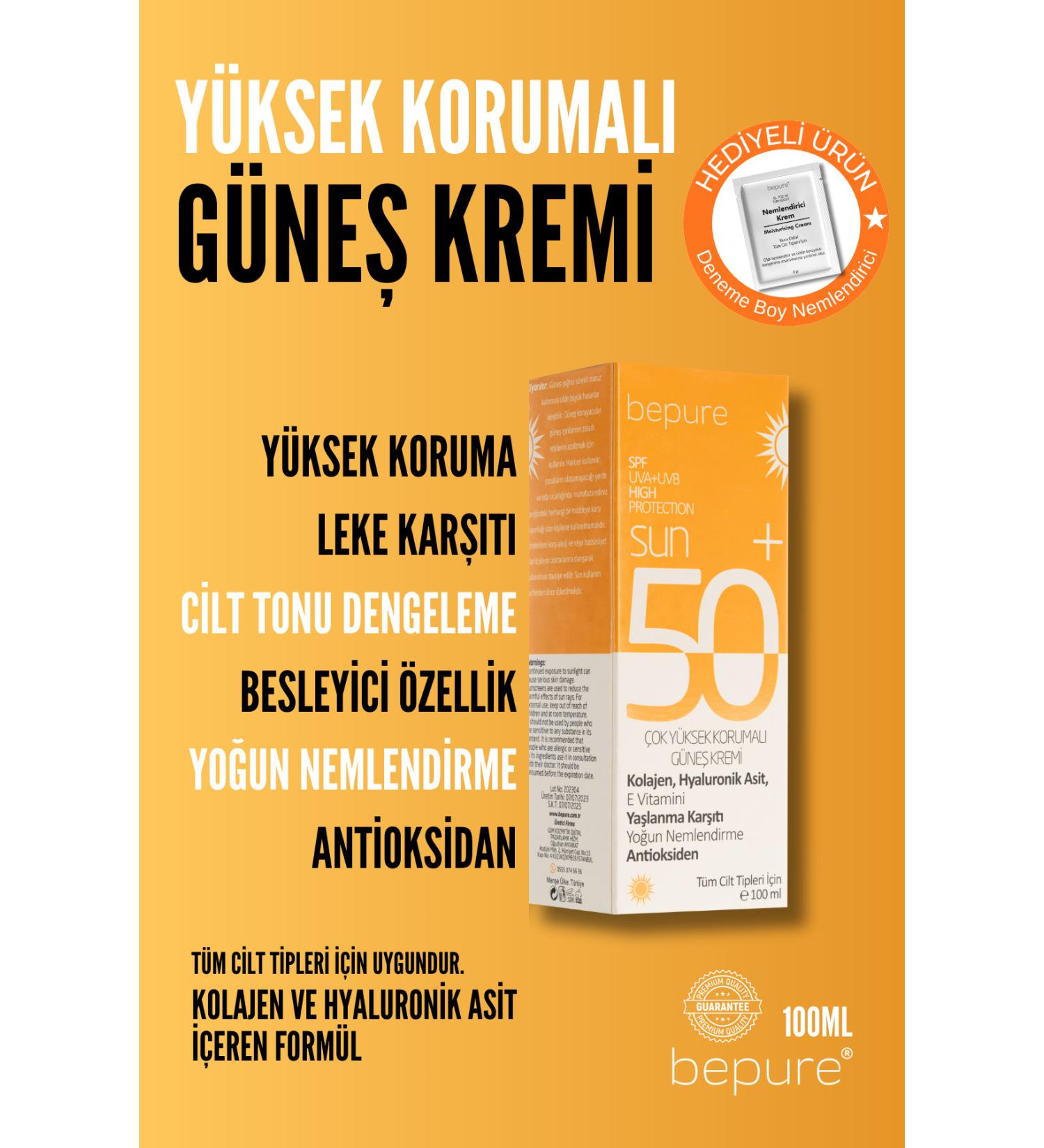 Bepure Tone Equalizing Sunscreen 50 Spf Anti-Spot Collagen Hyaluronic Acid Supported Sunscreen 100ml - Buy Online on GoSupps.com