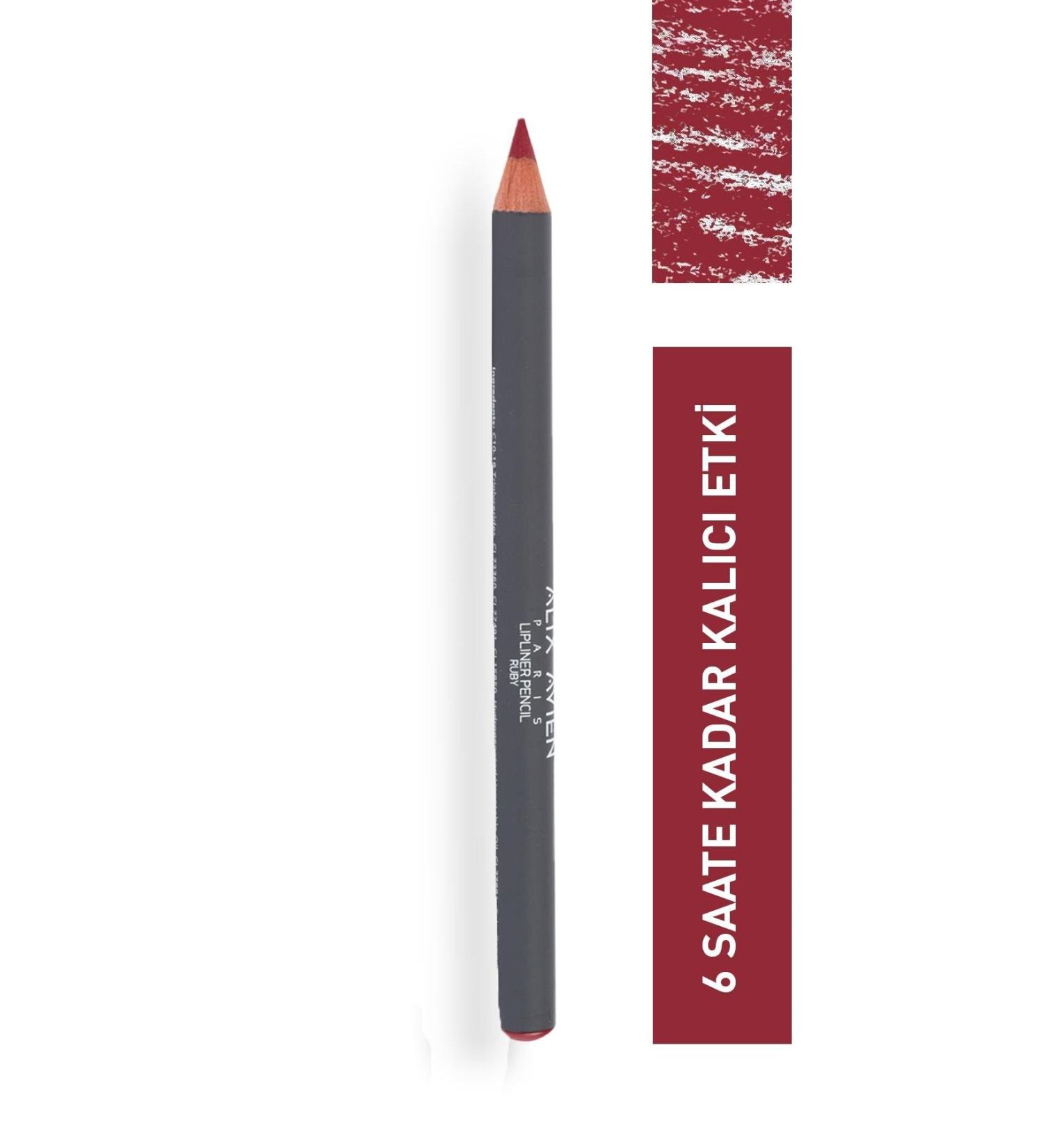 Alix Avien Lip Pencil Lipliner Pencil Ruby - Non-smudge Lasting Effect Up to 6 Hours