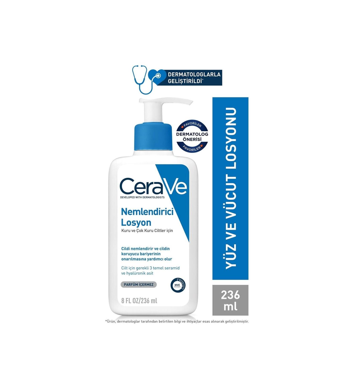 sommeow Cerave Moisturizing Lotion Dry Skin Ceramide and Hyaluronic Acid Face Body 236ml - Buy Online on GoSupps.com