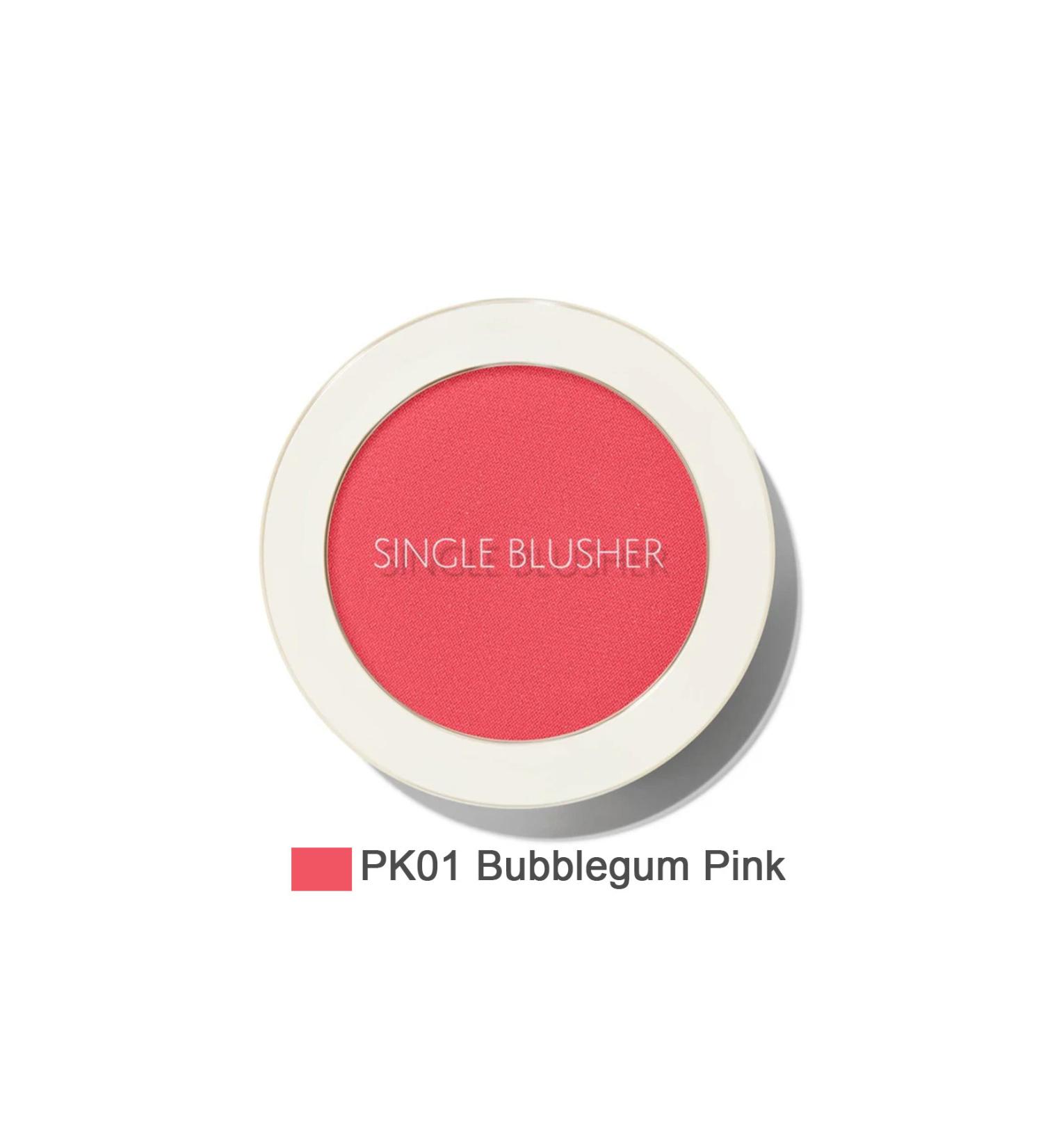 The Saem Sebum Controlling Single Powder Blush - Saemmul Single Blusher - Bubblegum Pink - Buy Online on GoSupps.com