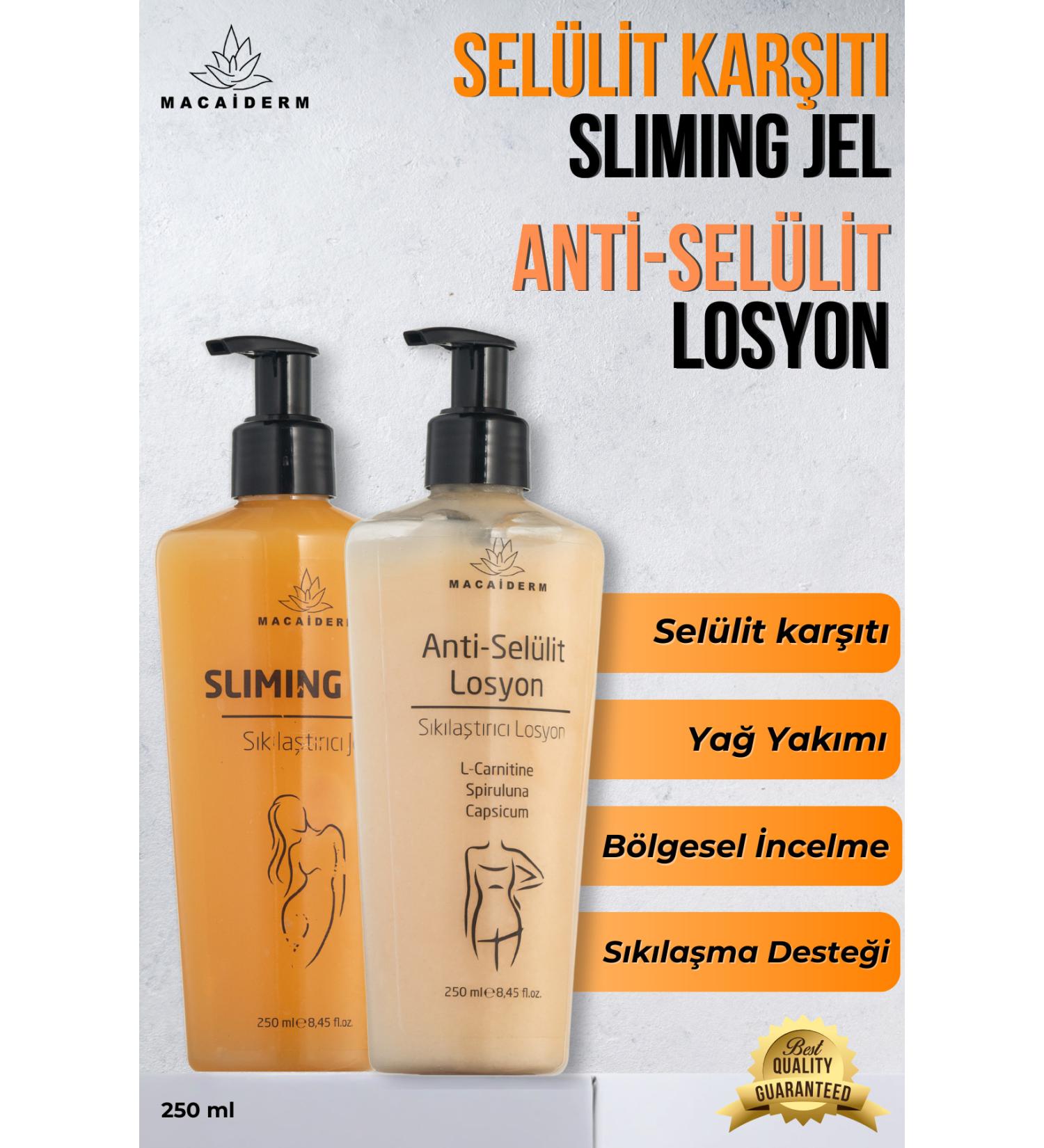 Macaiderm Cellulite Removal Helper Set Sliming Gel & Anti-Cellulite Lotion