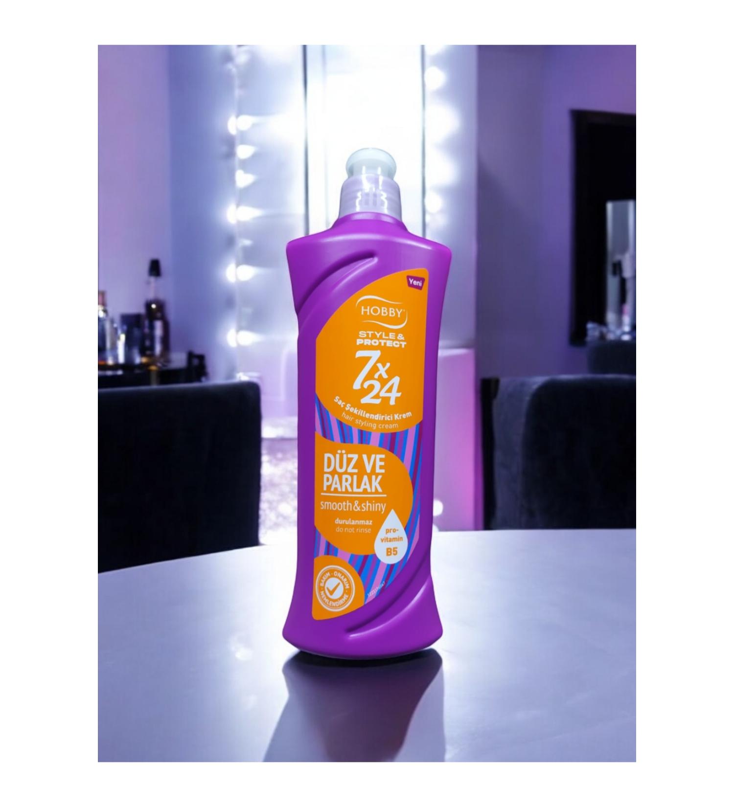 Hobby Style & Protect 7x24 Straight and Shiny Hair Styling Cream 250ml