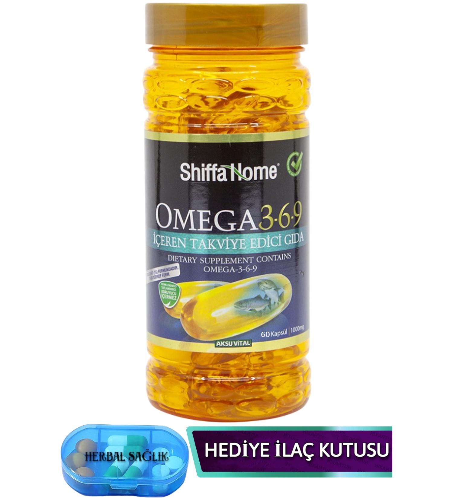 Shiffa Home Omega 3-6-9 Fish Oil 60 Pieces 1000 mg Softgel