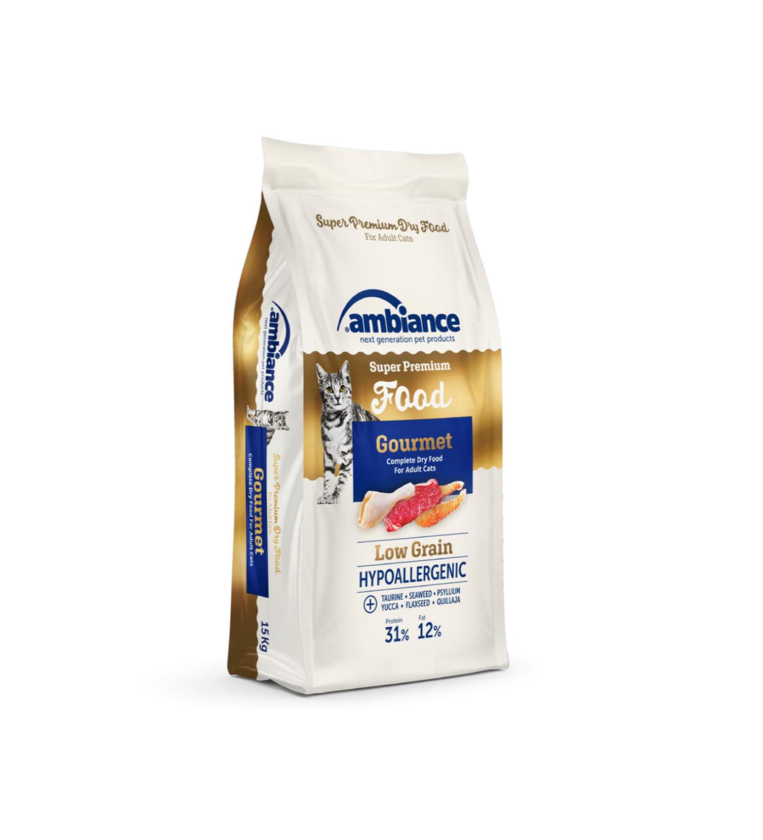 EhliPet Ambiance Gourmet Cat Food Low Grain & Hypoallergenic 12 Kg